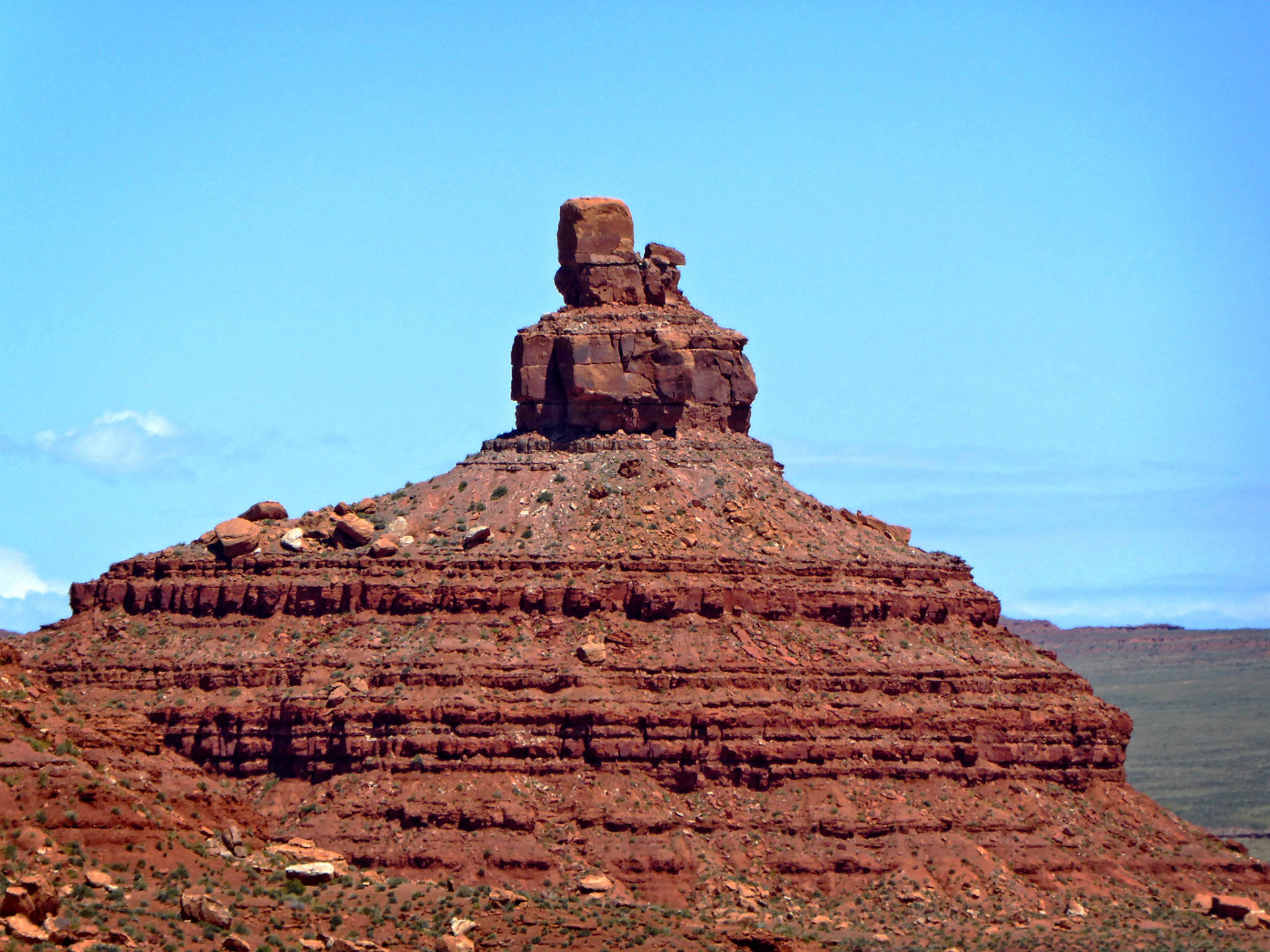 Battleship Rock in the Valley of the Gods.