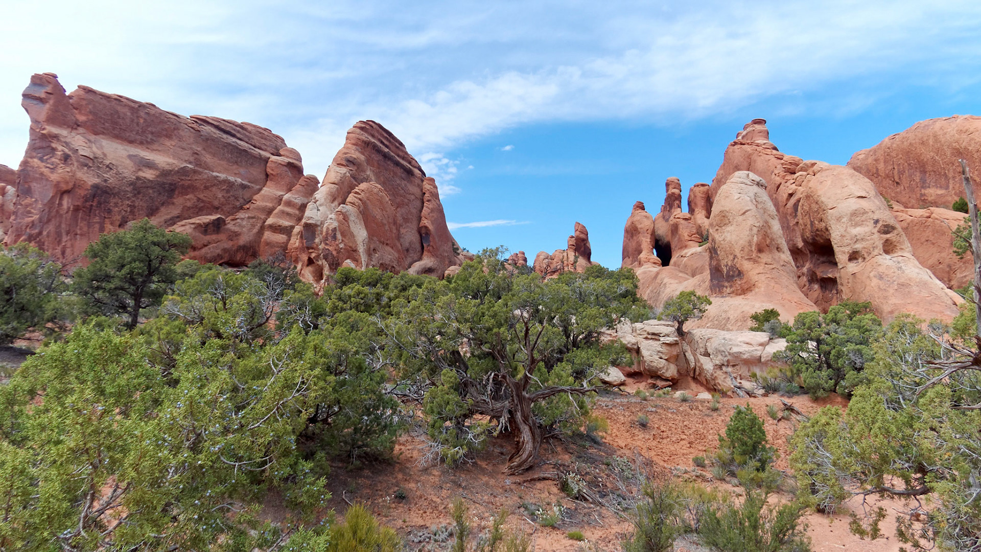 Interesting rock formations near the top of the Primitive Trail.