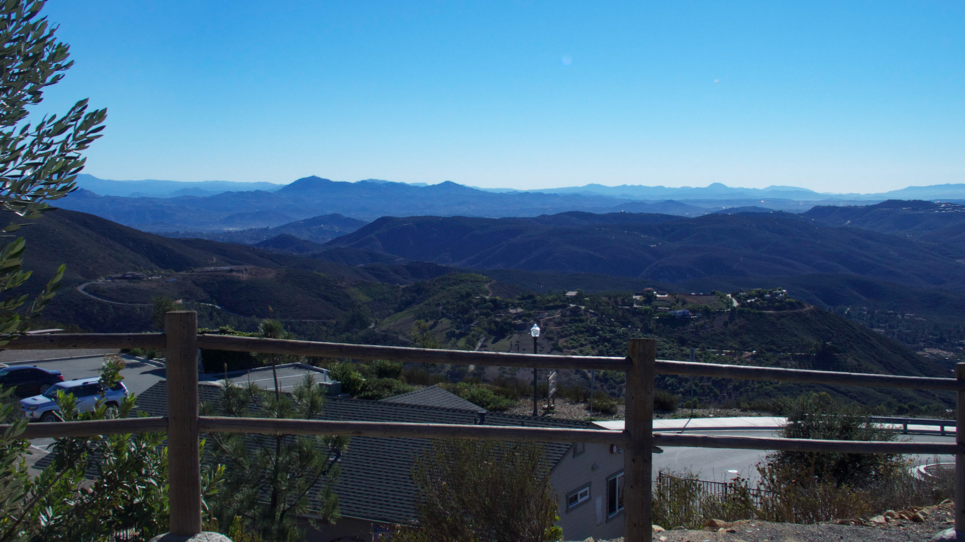 View from Double Peak Park, San Marcos, California. Looking south over Elfin Forest.
