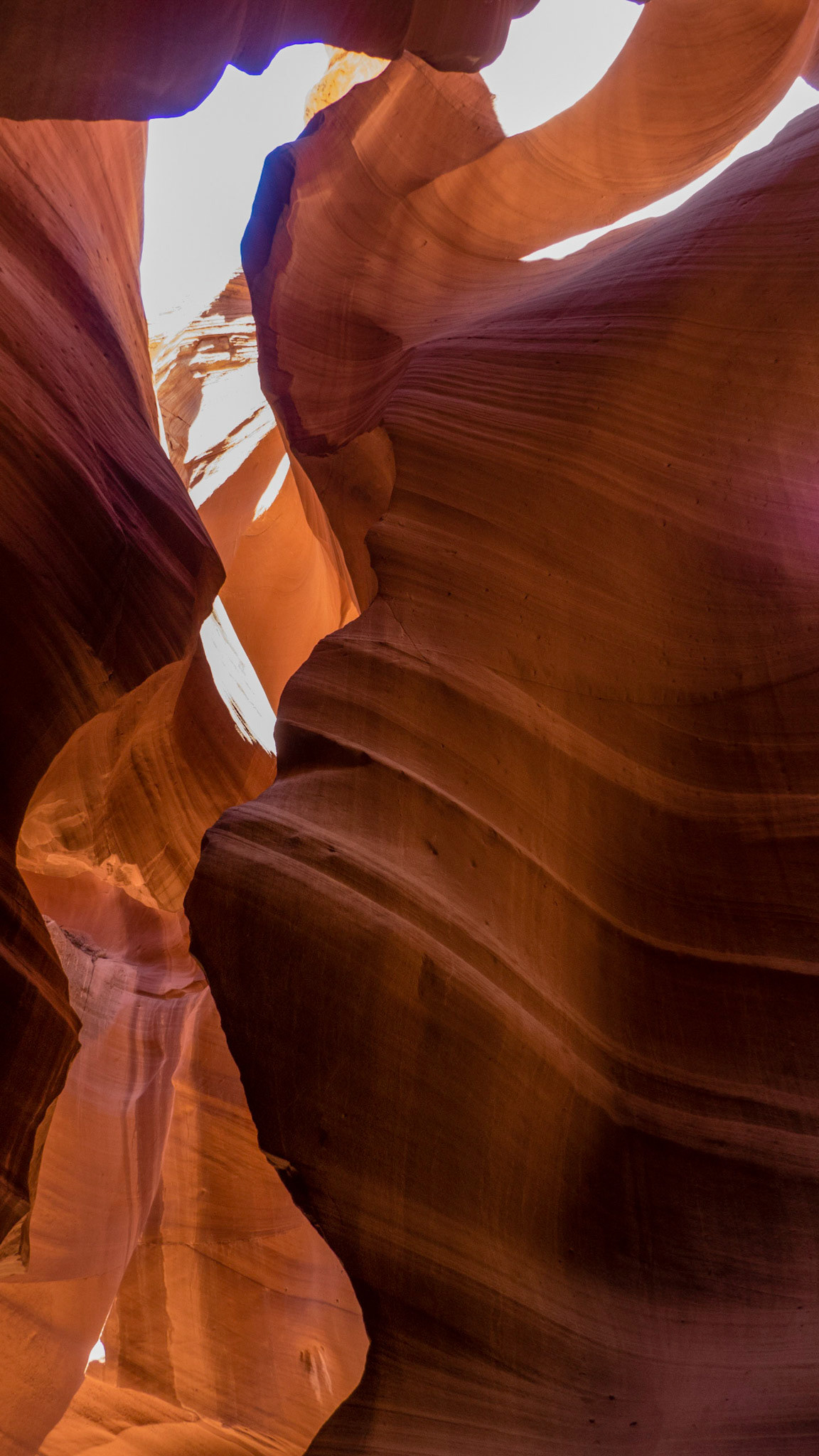 Inside Upper Antelope Canyon.
