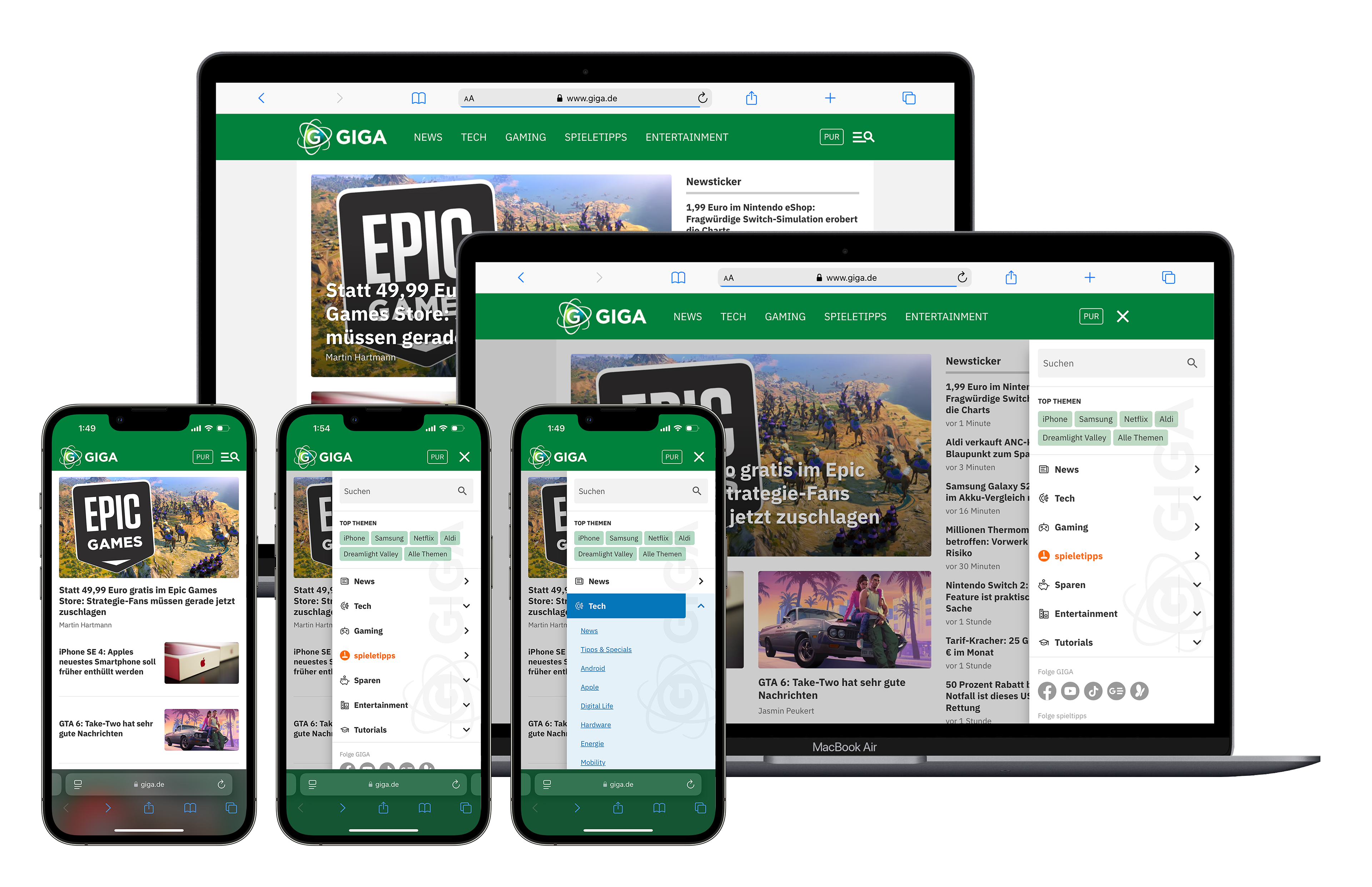 Finales Redesign der Navigation am Beispiel von GIGA