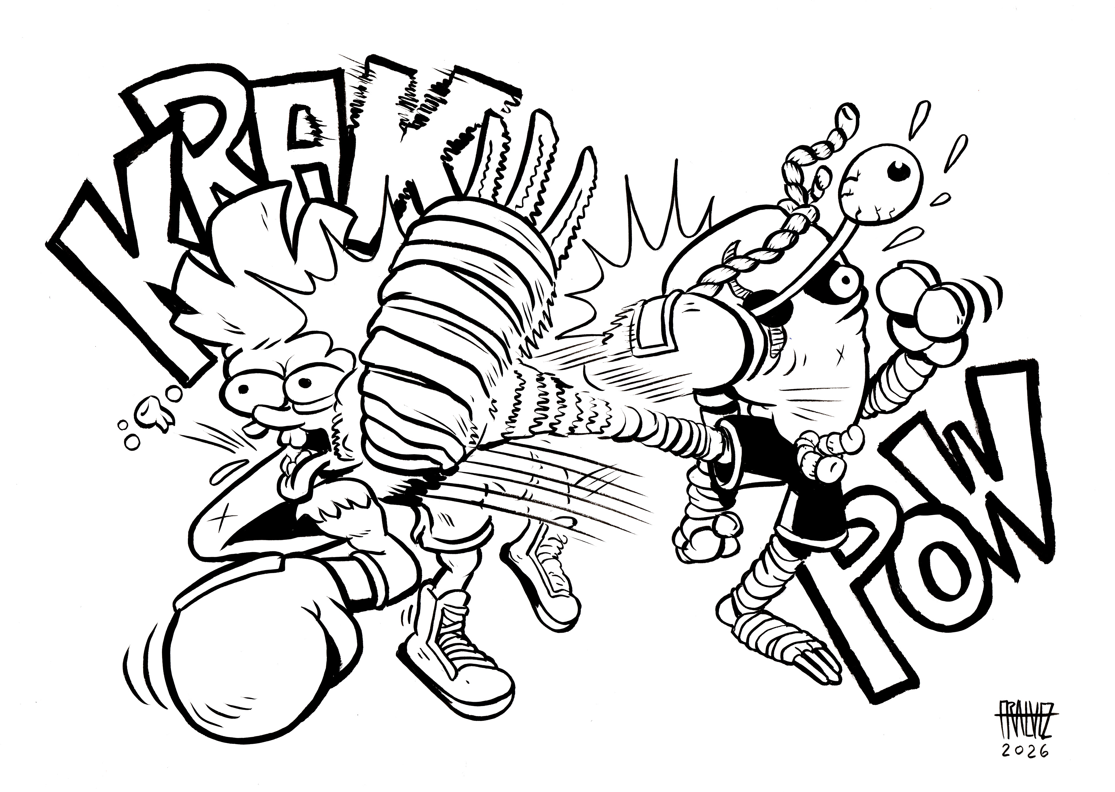 Hitmonchan X Hitmonlee - Pokémon (A4)