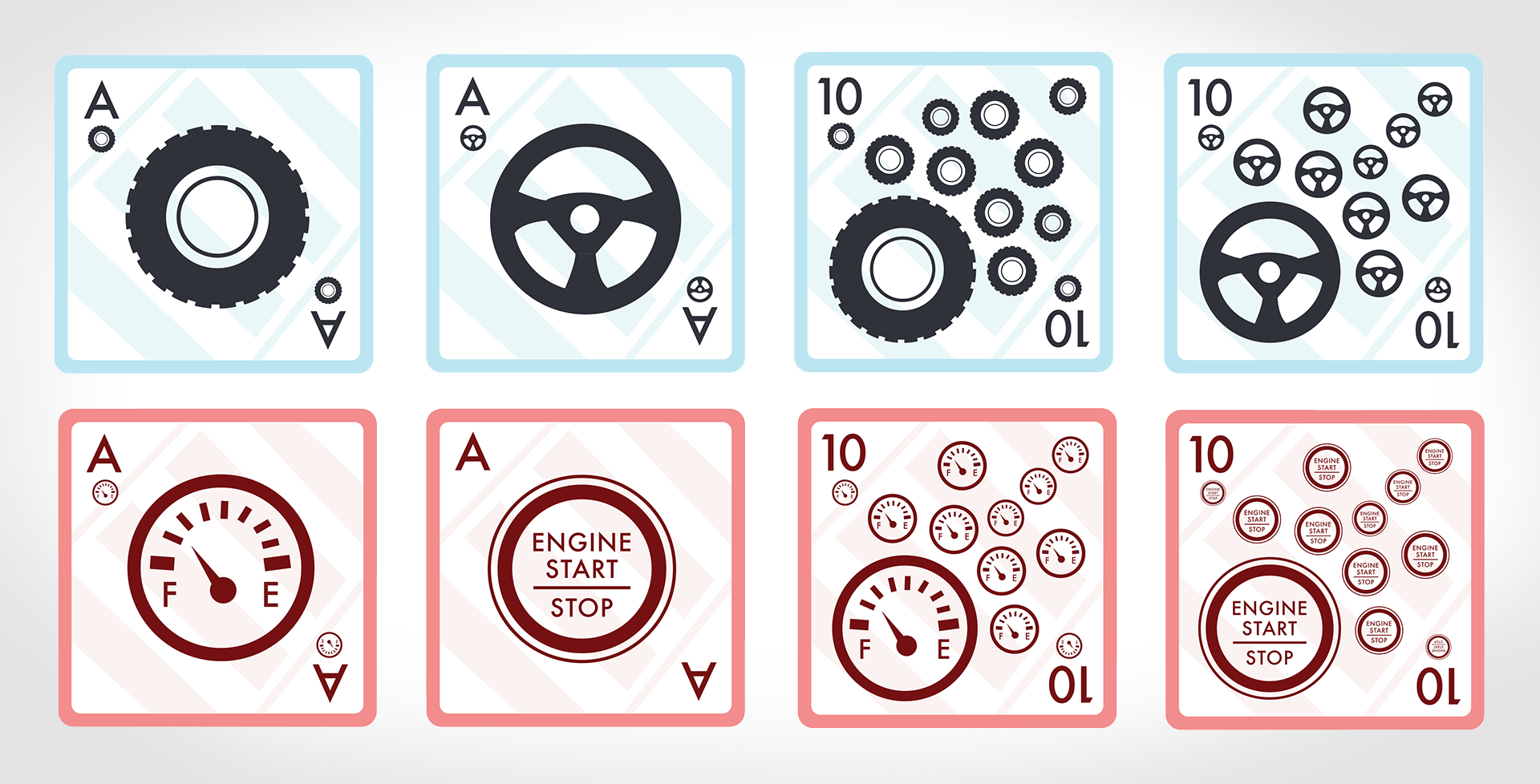 Examples of the Unique Playing Card Designs