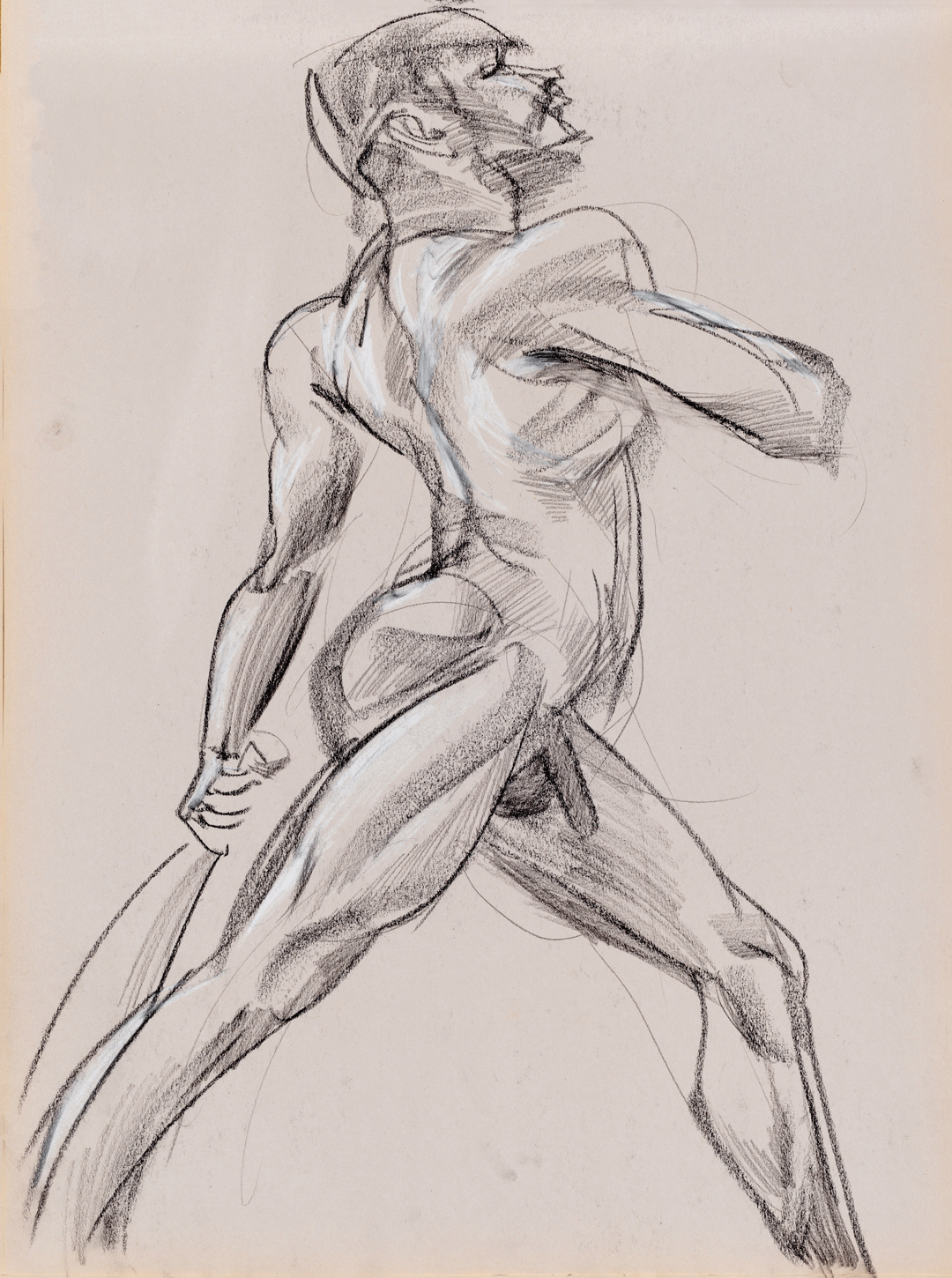 Life Drawing, charcoal/pastel, 18"x24", 2018
