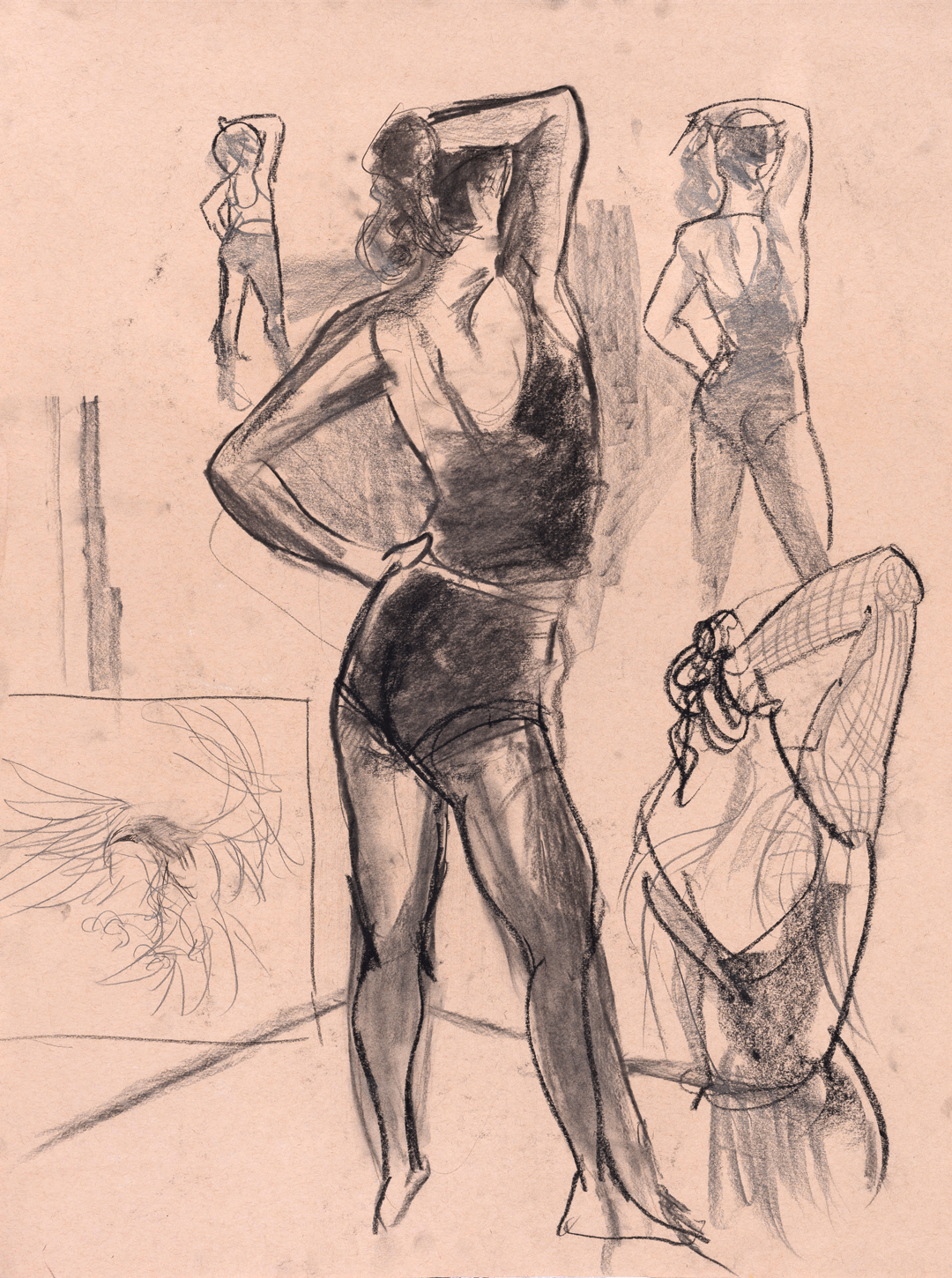 Life Drawing, charcoal, 18"x24", 2018