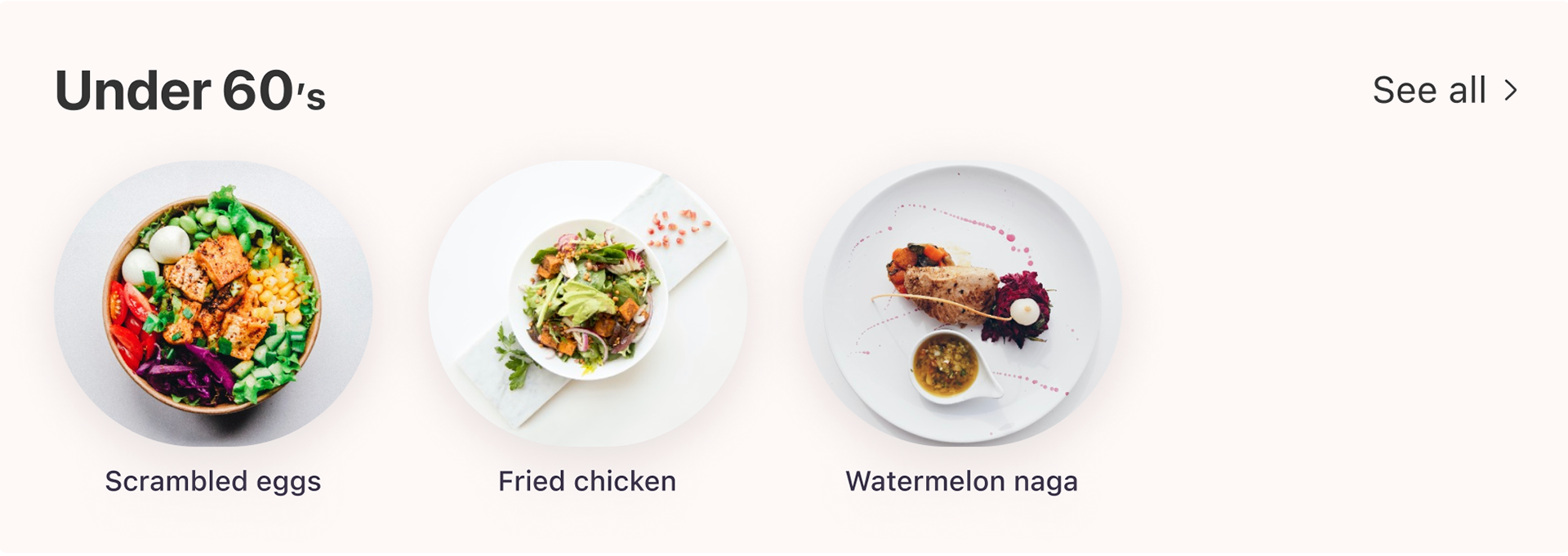 Meals that cook under 60 minutes.