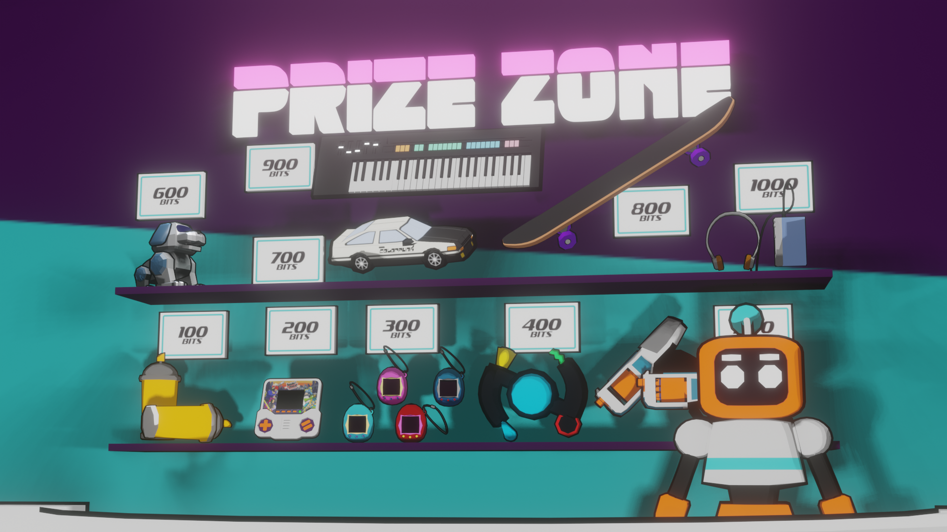 Donating bits of certain amounts plays an animation based on the prize