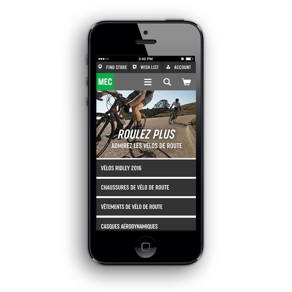 Cycle campaign, French mobile app