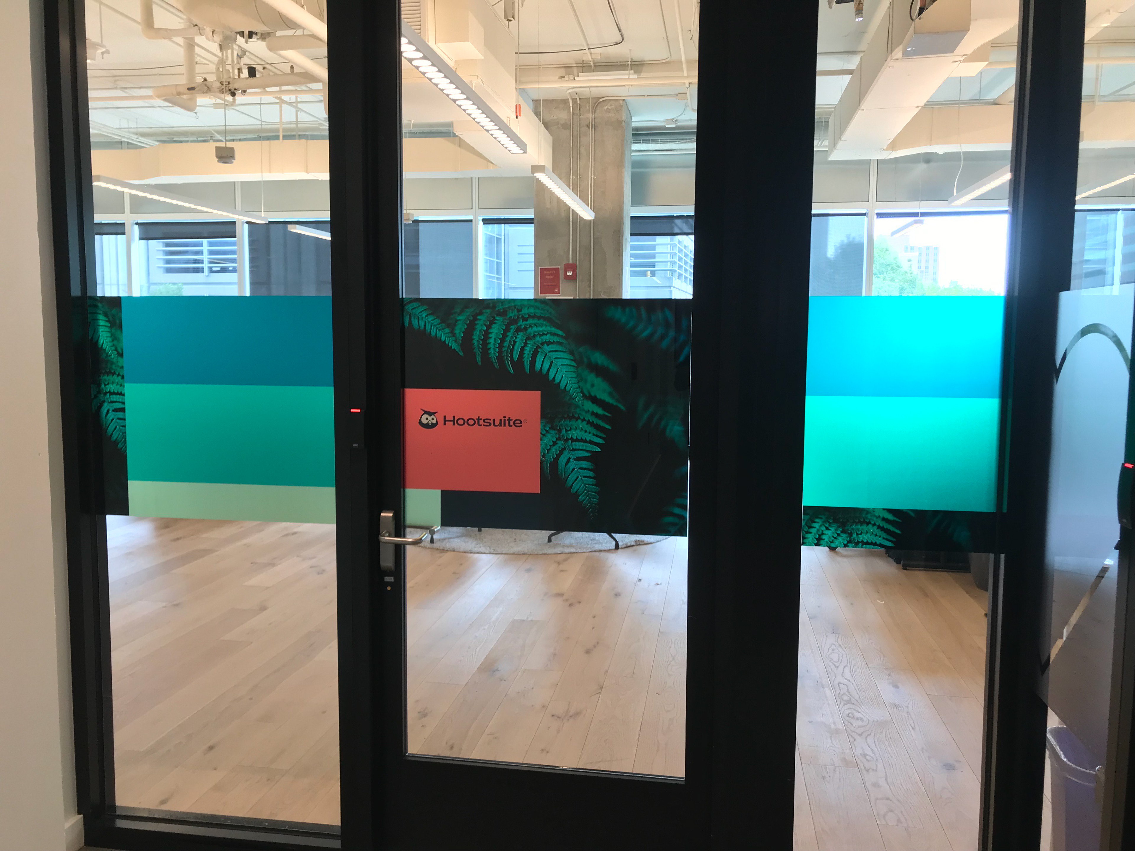 Office entrance signage