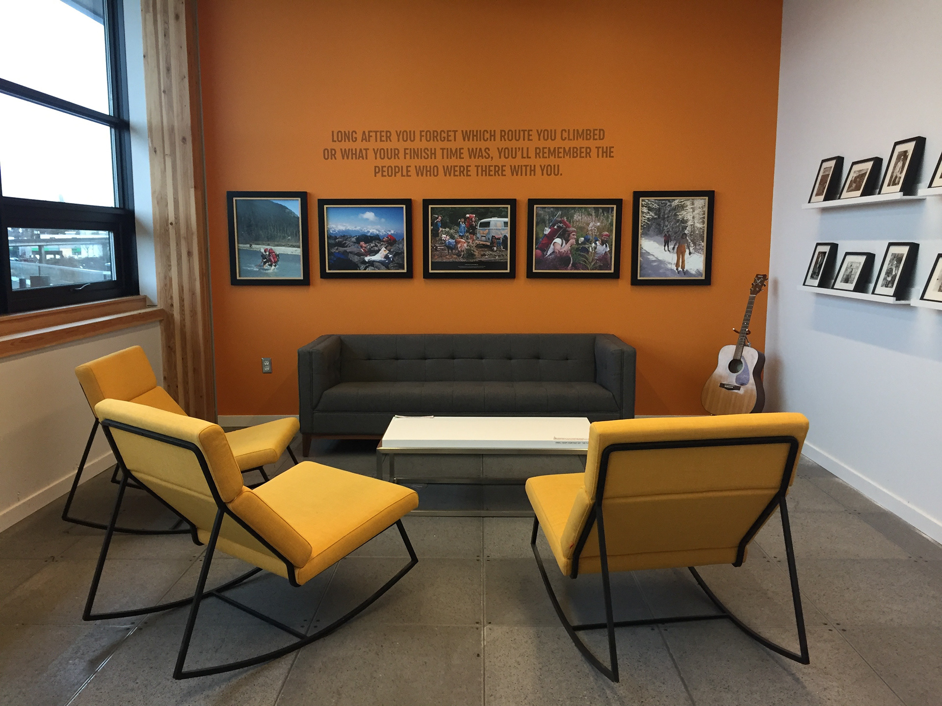 Photo wall designs for staff lounge