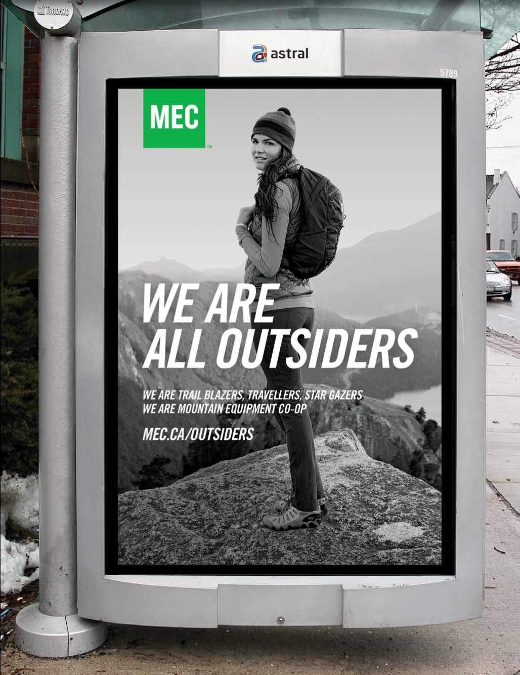 Rebrand transit ad design | hiking