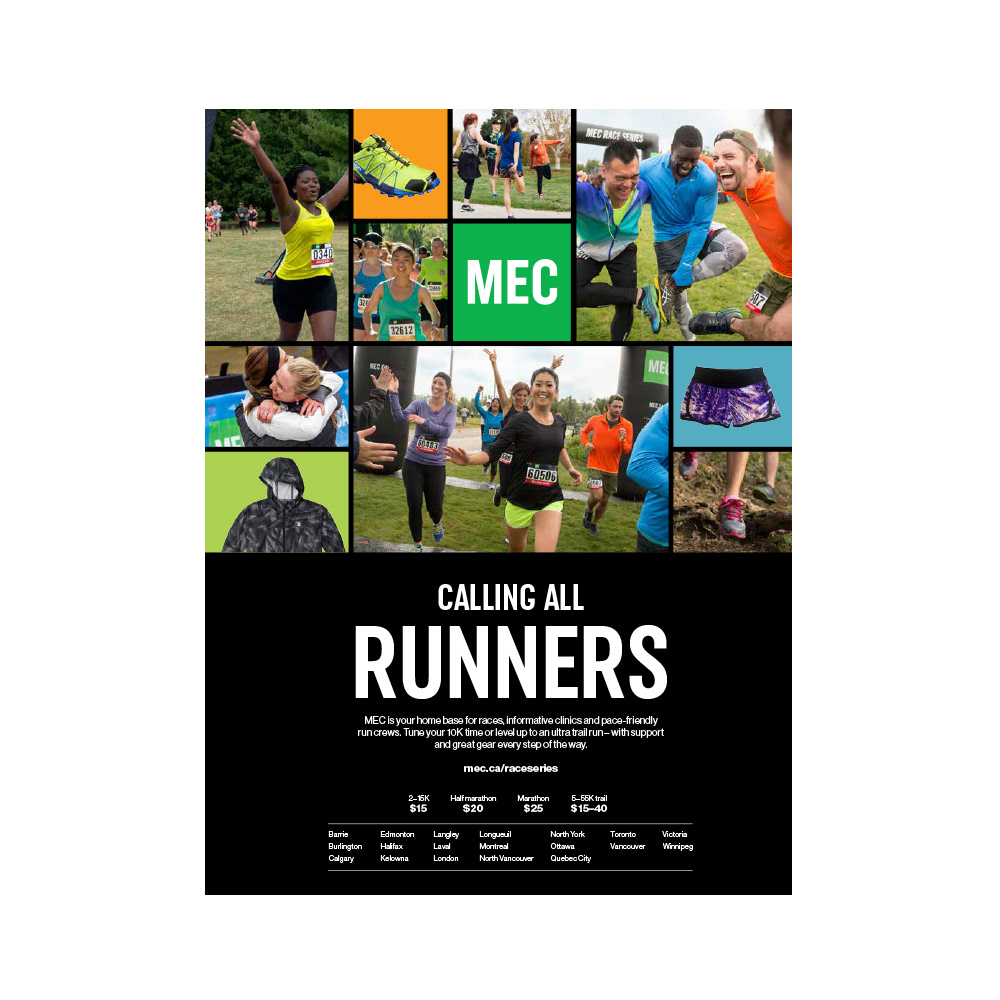 Run campaign, in-store promo poster