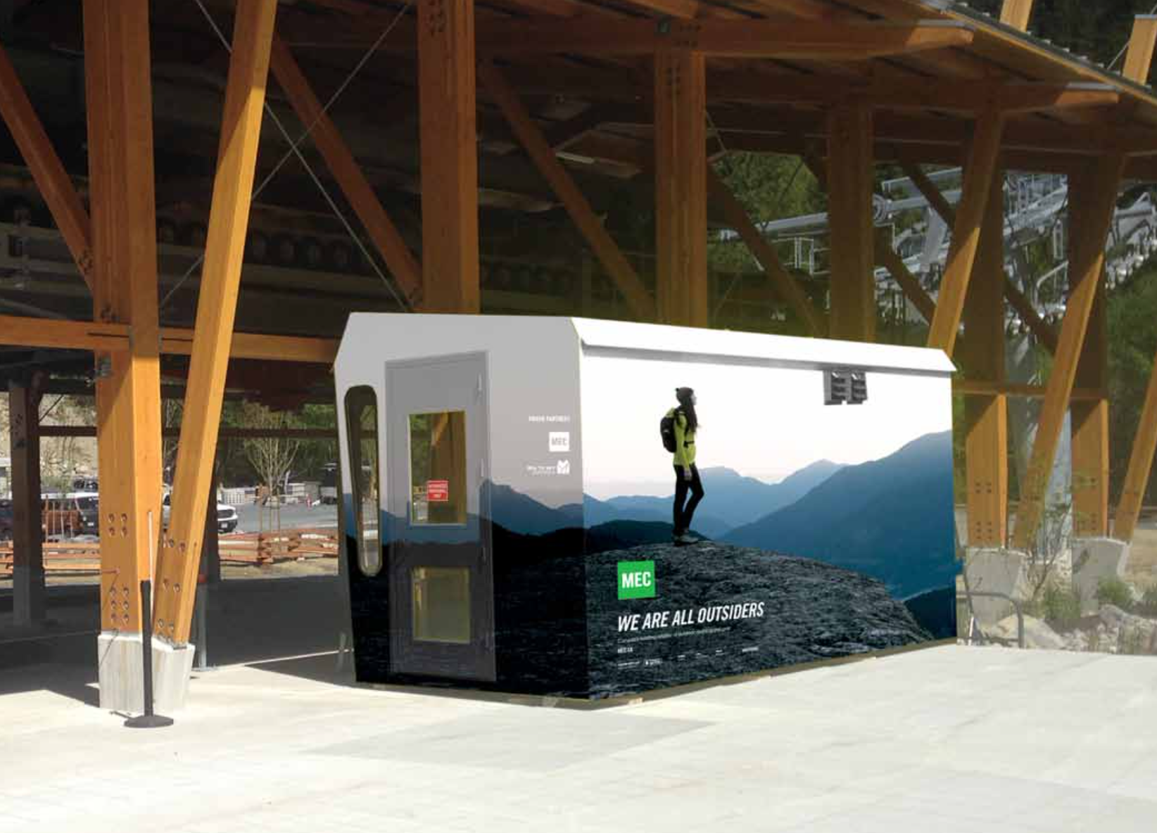 Rebrand sea-to-sky gondola station wrap