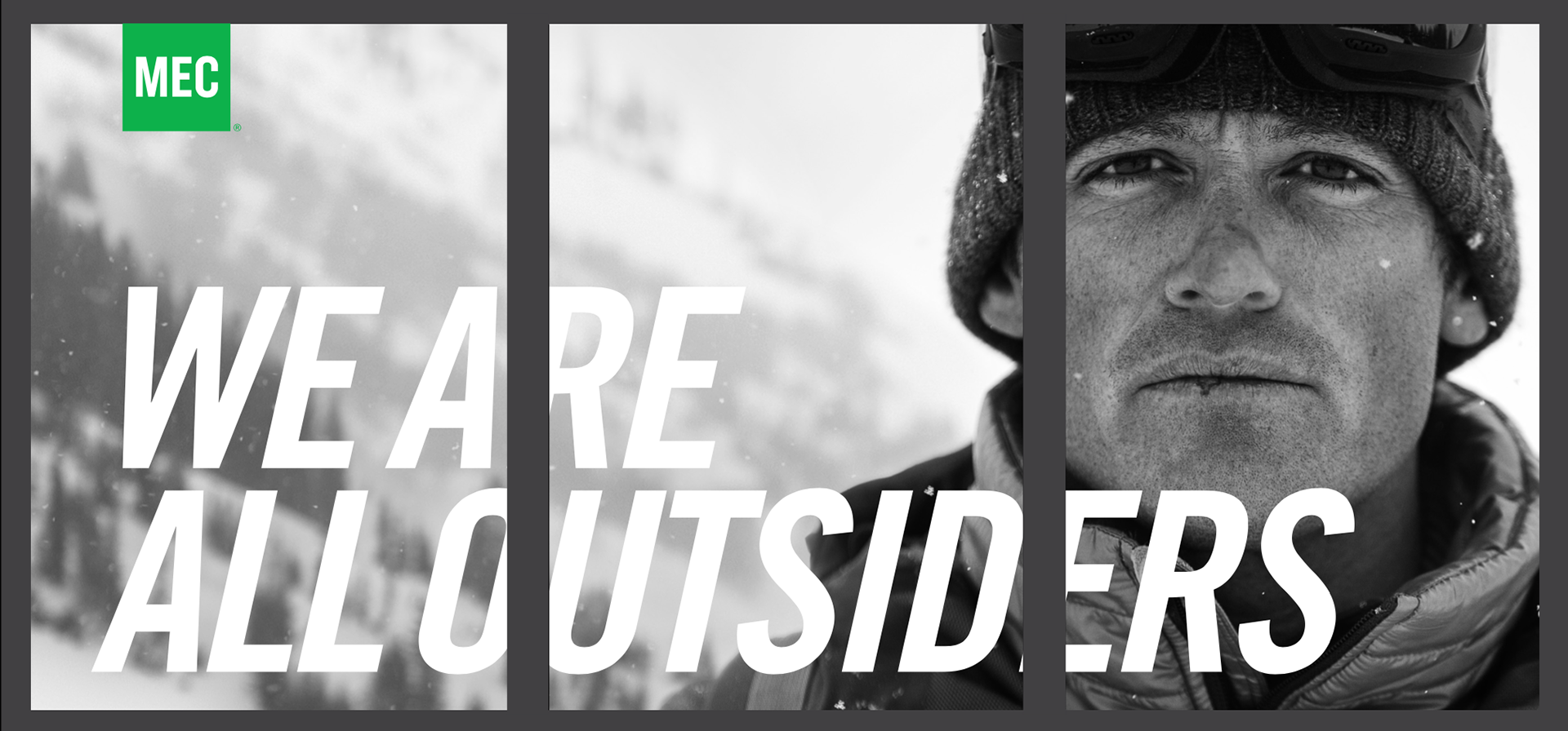 Rebrand store window design | skiing