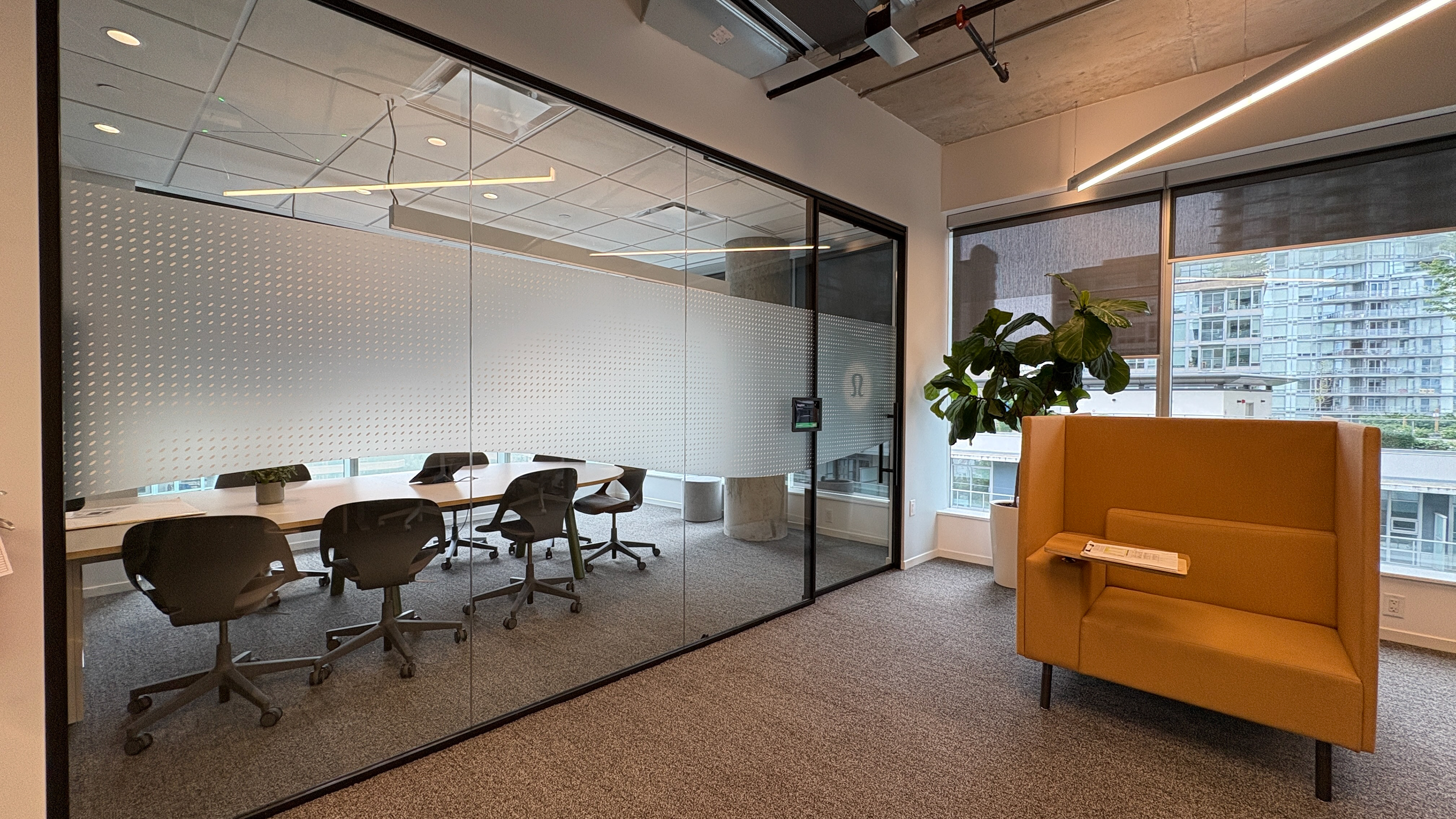 Lululemon meeting room privacy graphics
