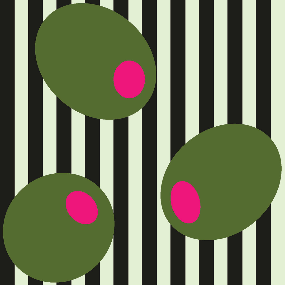 Mod-Olives n Black Stripes