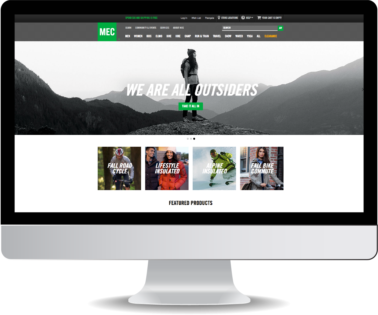 Rebrand campaign homepage hero | Hiking
