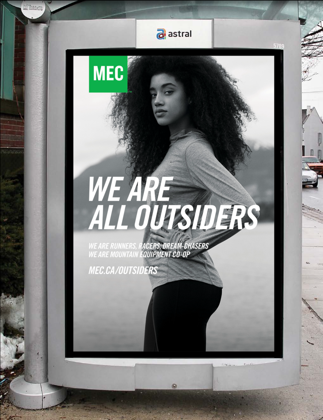 Rebrand transit ad design | running