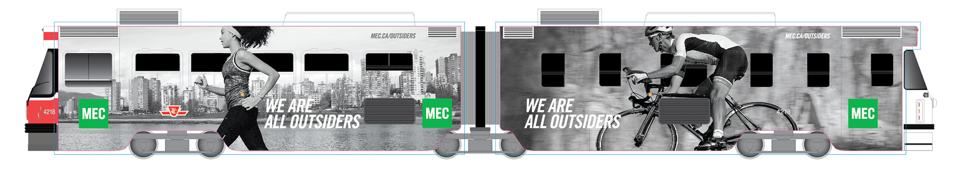 Rebrand campaign transit wrap | Toronto