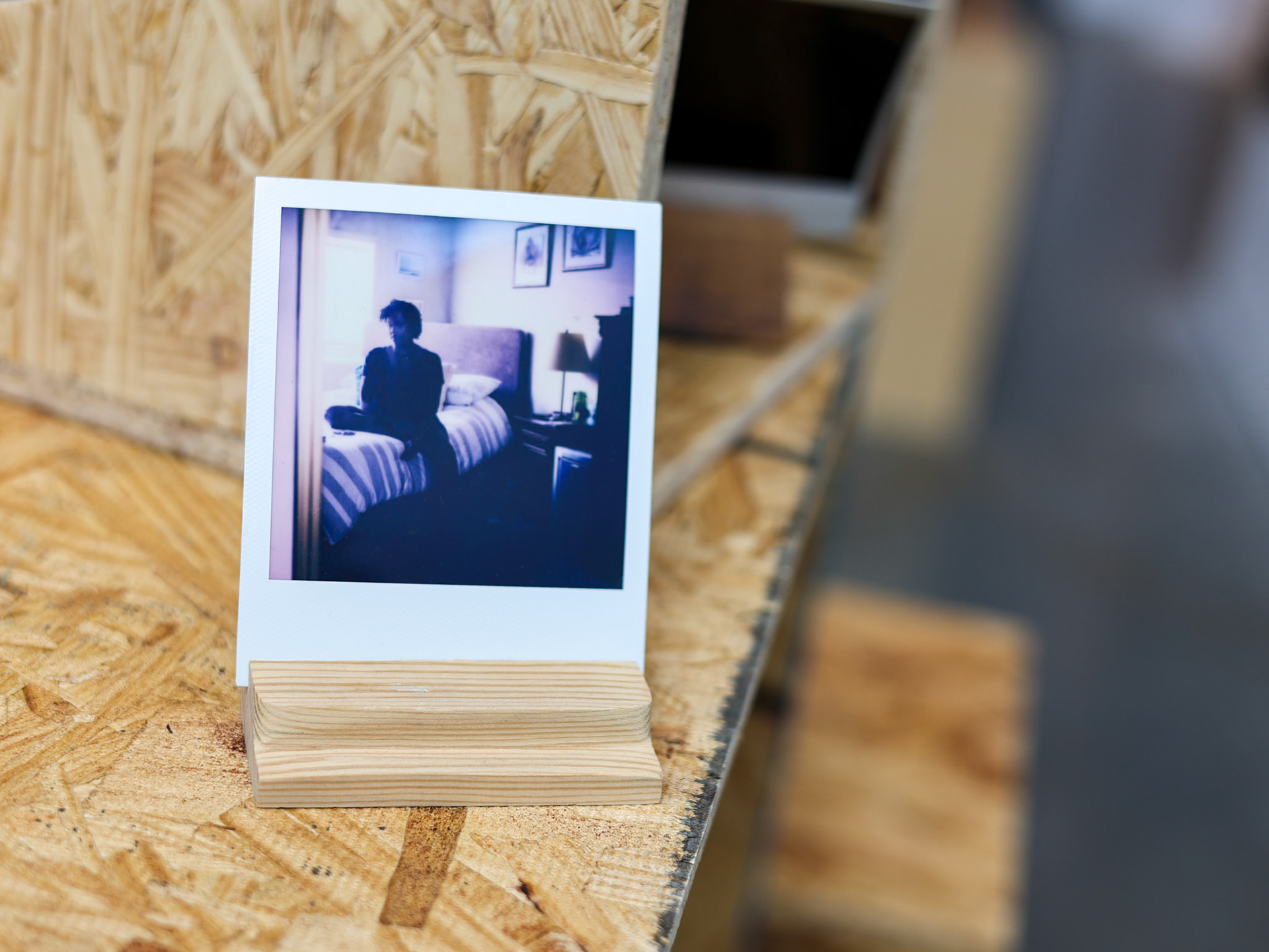 "The Wish", Polaroid in oak stand