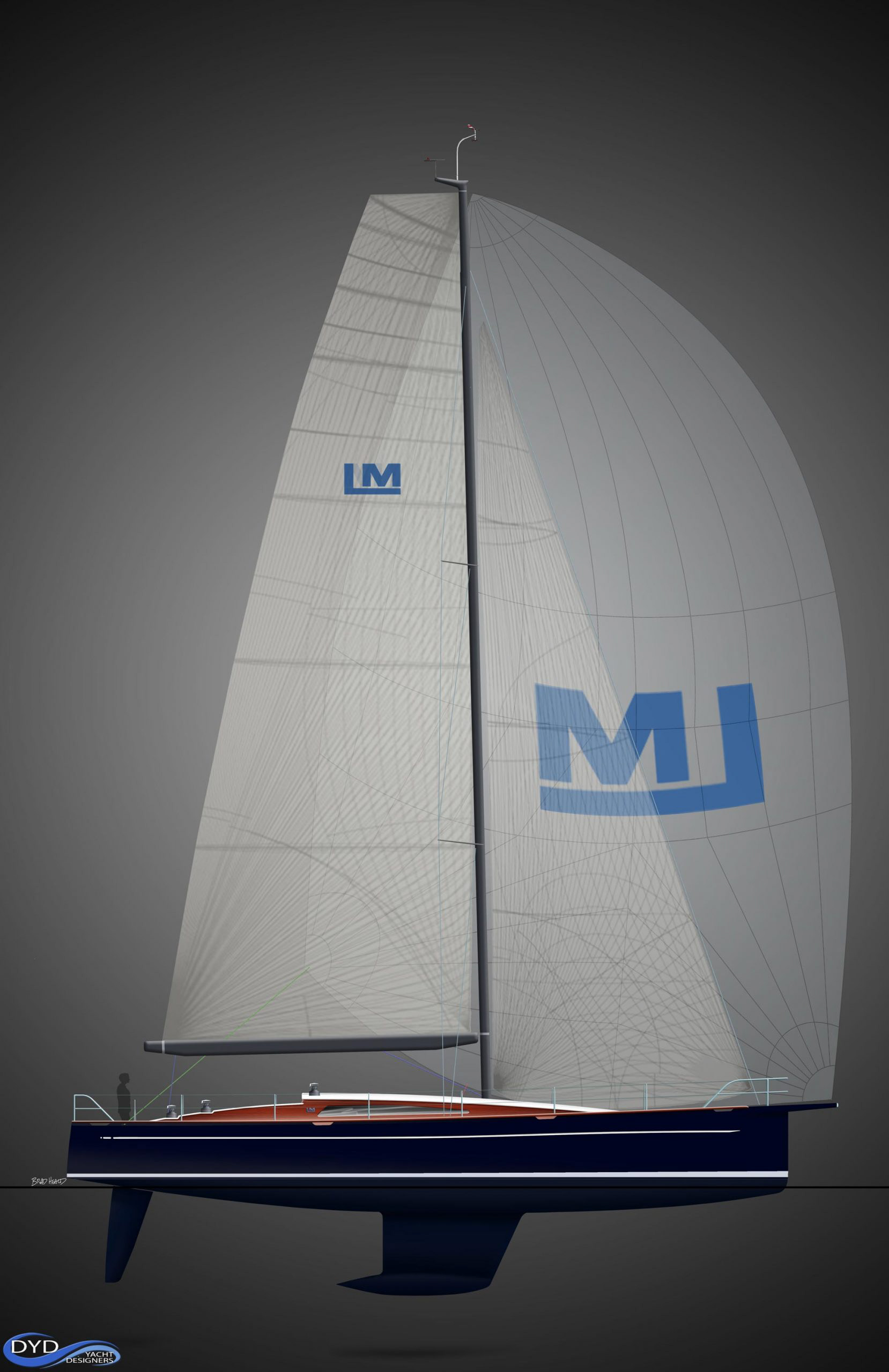 Rendering by Dibley Yacht Design
