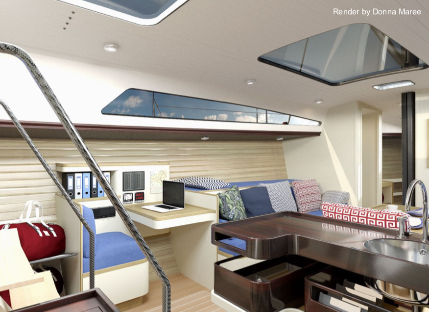 Rendering by Dibley Yacht Design