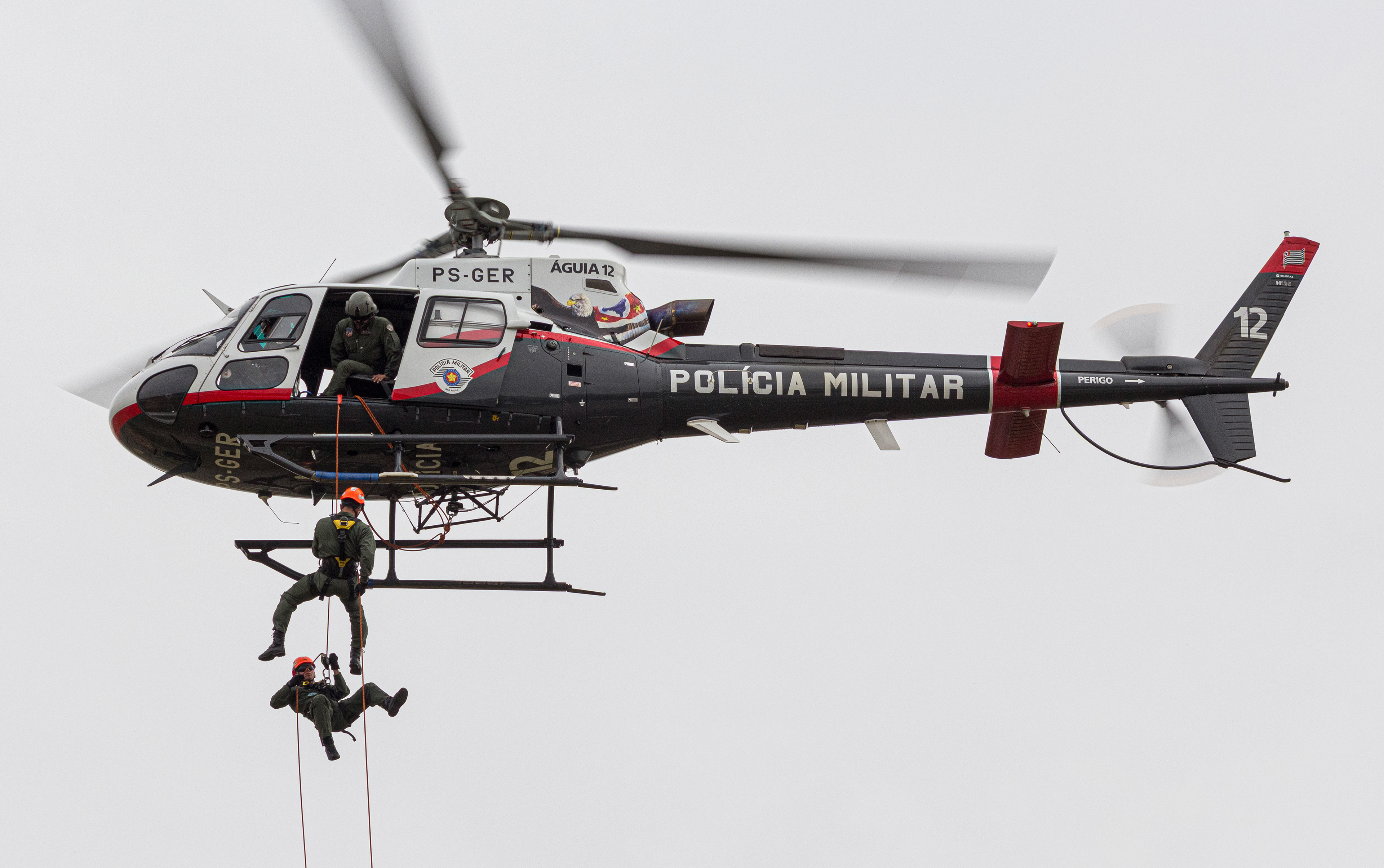 AIRBUS H125 PS-GER - POLICIA MILITAR (ÁGUIA 12) - DOMINGO AÉREO 2025 (PAMA - SP)