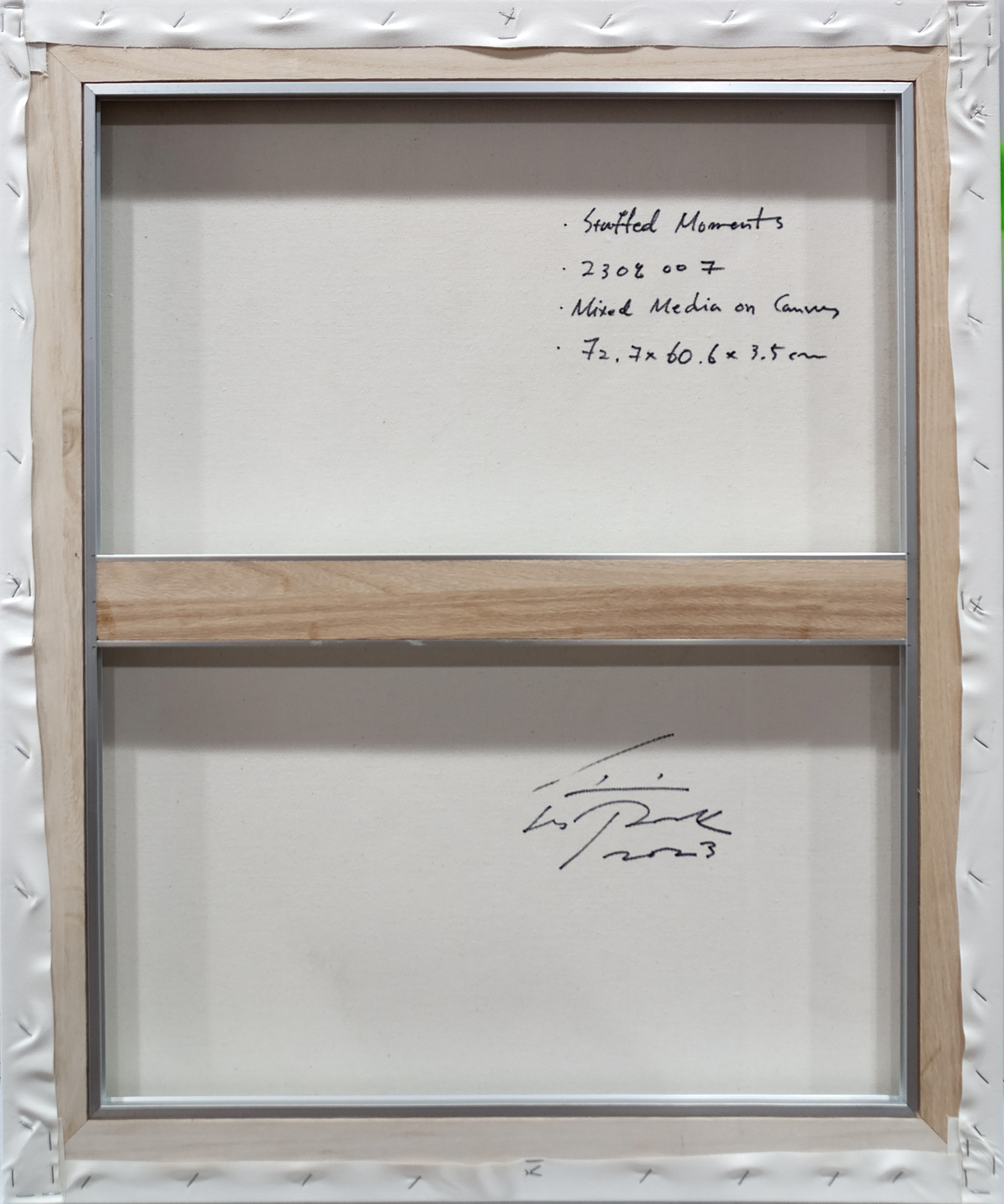 2308008 Stuffed Moments, 2023, Mixed Media on Canvas, 72.7 x 60.6 x 3.5cm