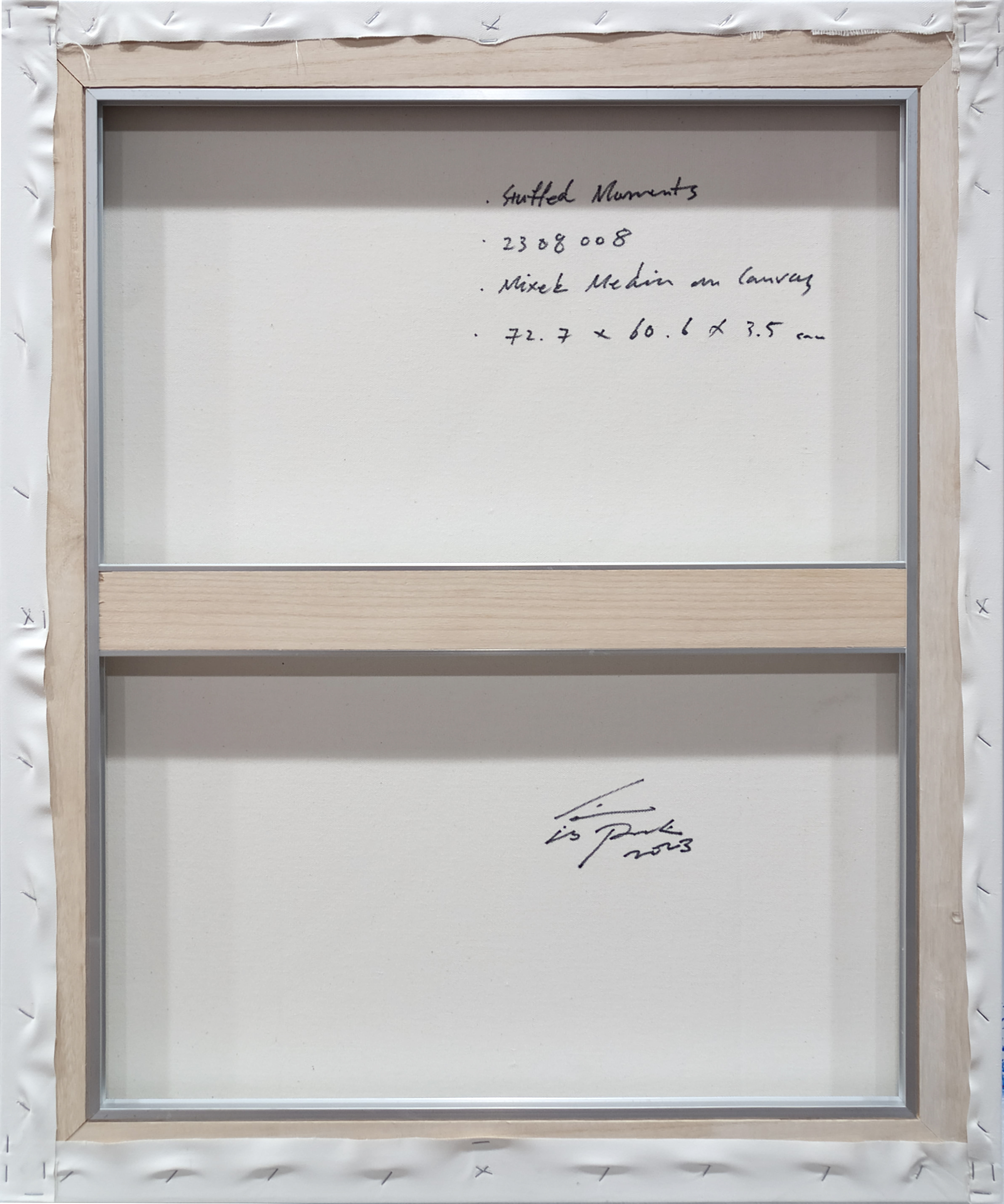 2308009 Stuffed Moments, 2023, Mixed Media on Canvas, 72.7 x 60.6 x 3.5cm