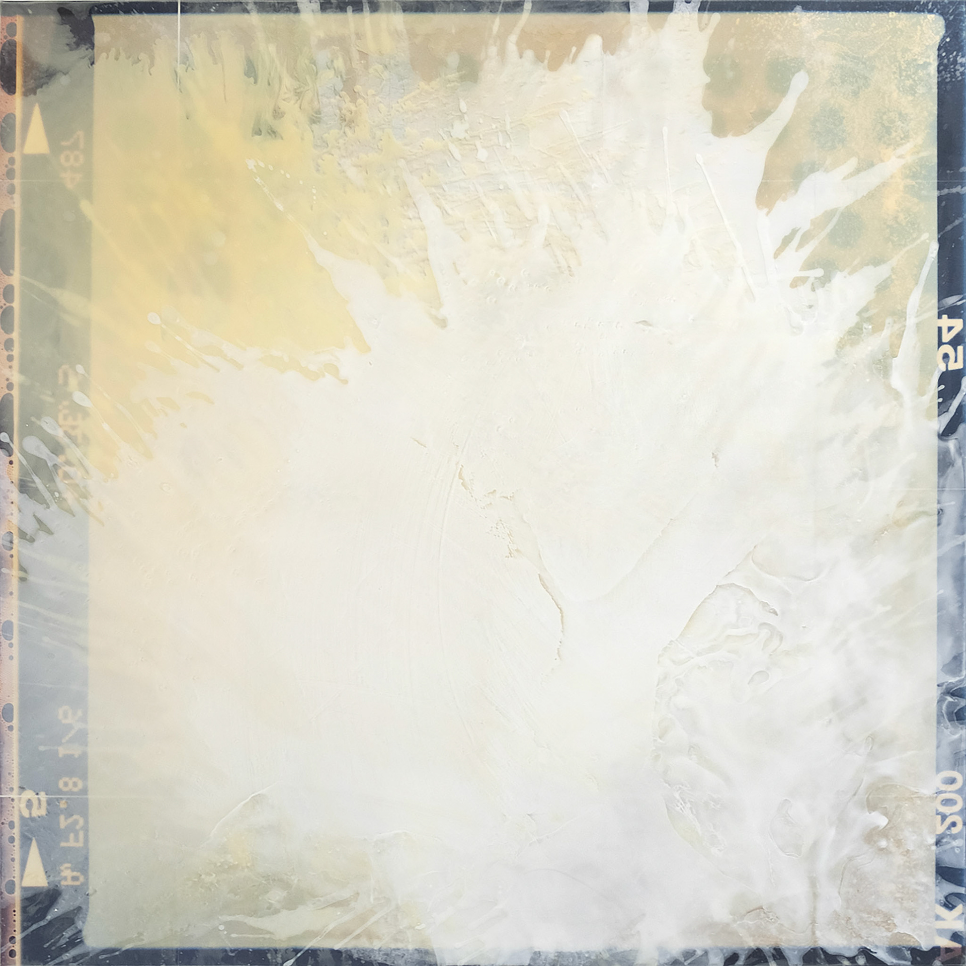 2304003 Behind the Veil, 2023, Acrylic, Epoxy Resin and Pigment Printed Paper on Canvas, 130 x 130 x 4cm