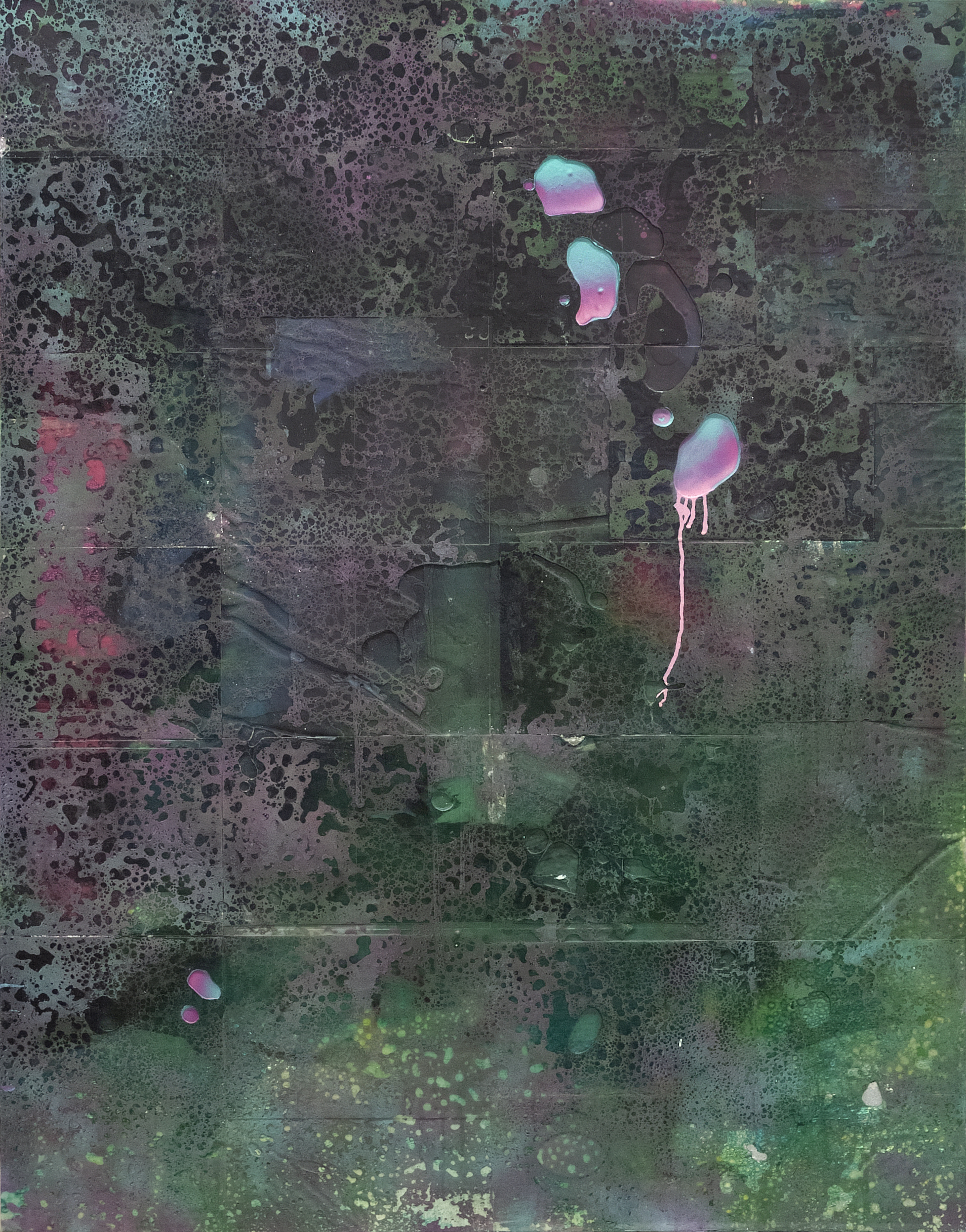 2509001 Chorus, 2025, Collage of Pigmented Dye-Printed Photo Paper on Canvas followed by Acrylic Paint and Synthetic Resin(Epoxy), 193.9 x 152 x 4cm
