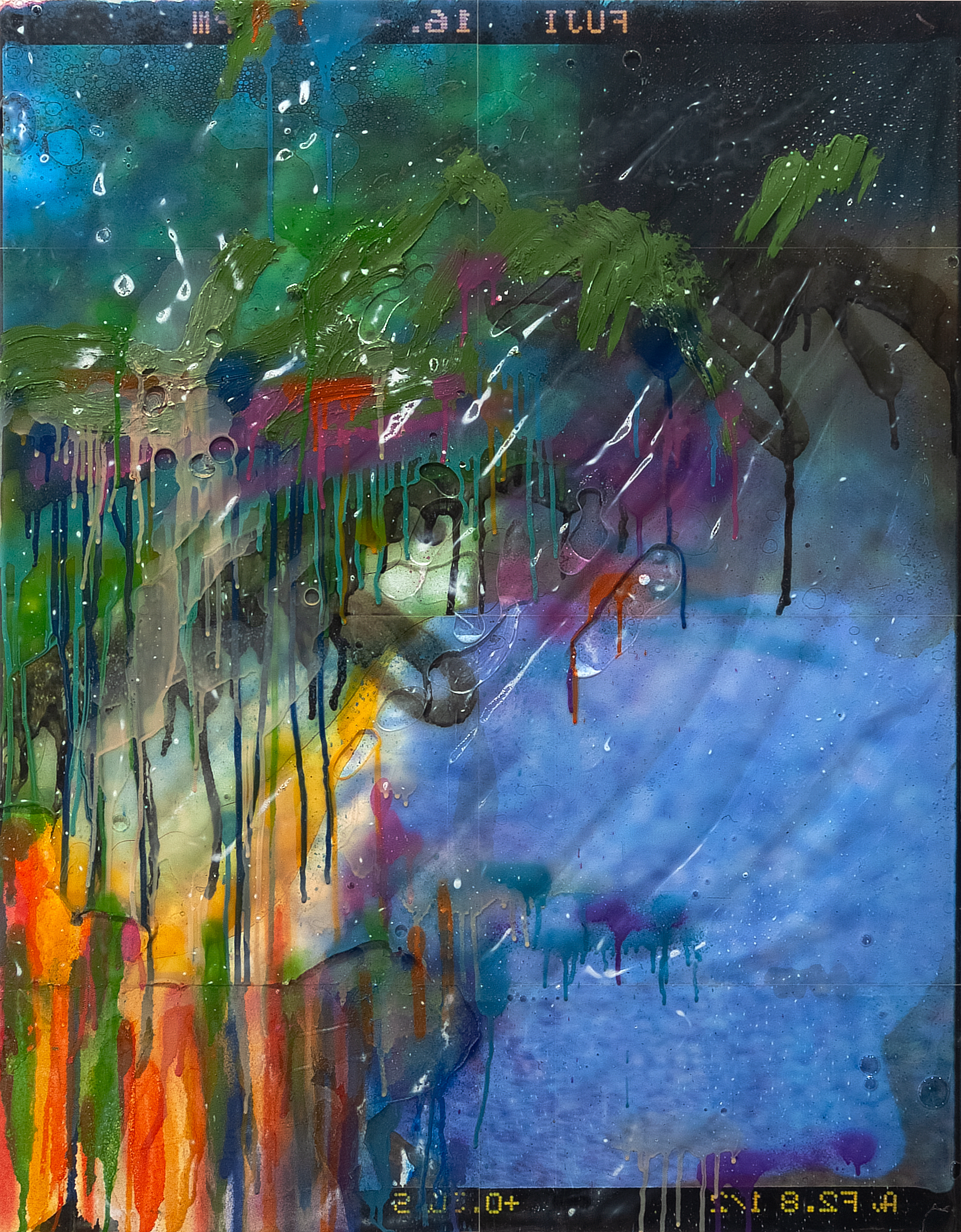 2406001 Stuffed Moments, 2024, Acrylic, Epoxy Resin over Pigment Printed Paper on Canvas, 100 x 78 x 3.3cm