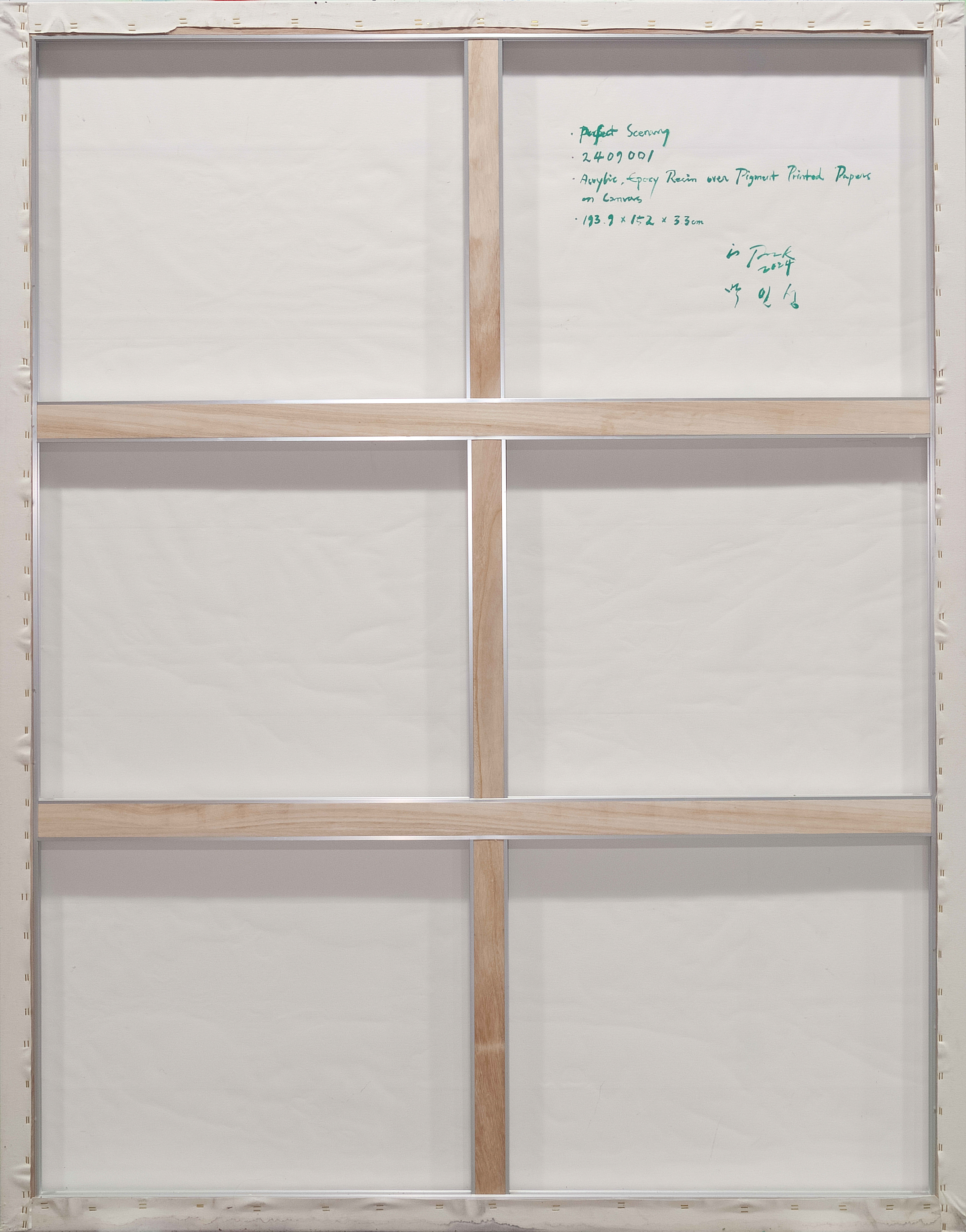 2409001 Perfect Scenary, 2024, Acrylic, Epoxy Resin over Pigment Printed Paper on Canvas, 193.9 x 152 x 3.3cm