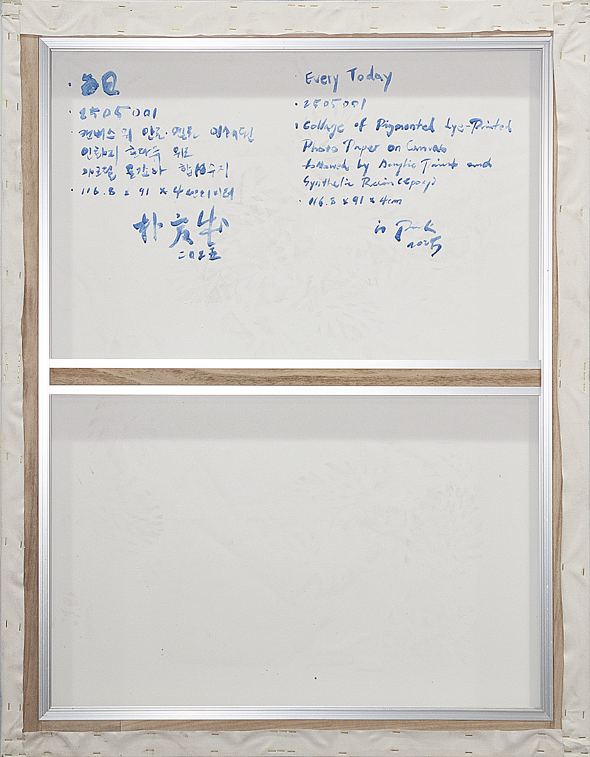 2505001 Every Today(c), 2025, Collage of Pigmented Dye-Printed Photo Paper on Canvas followed Acrylic Paint and Synthetic Resin(Epoxy), 116.8 x 91 x 4cm