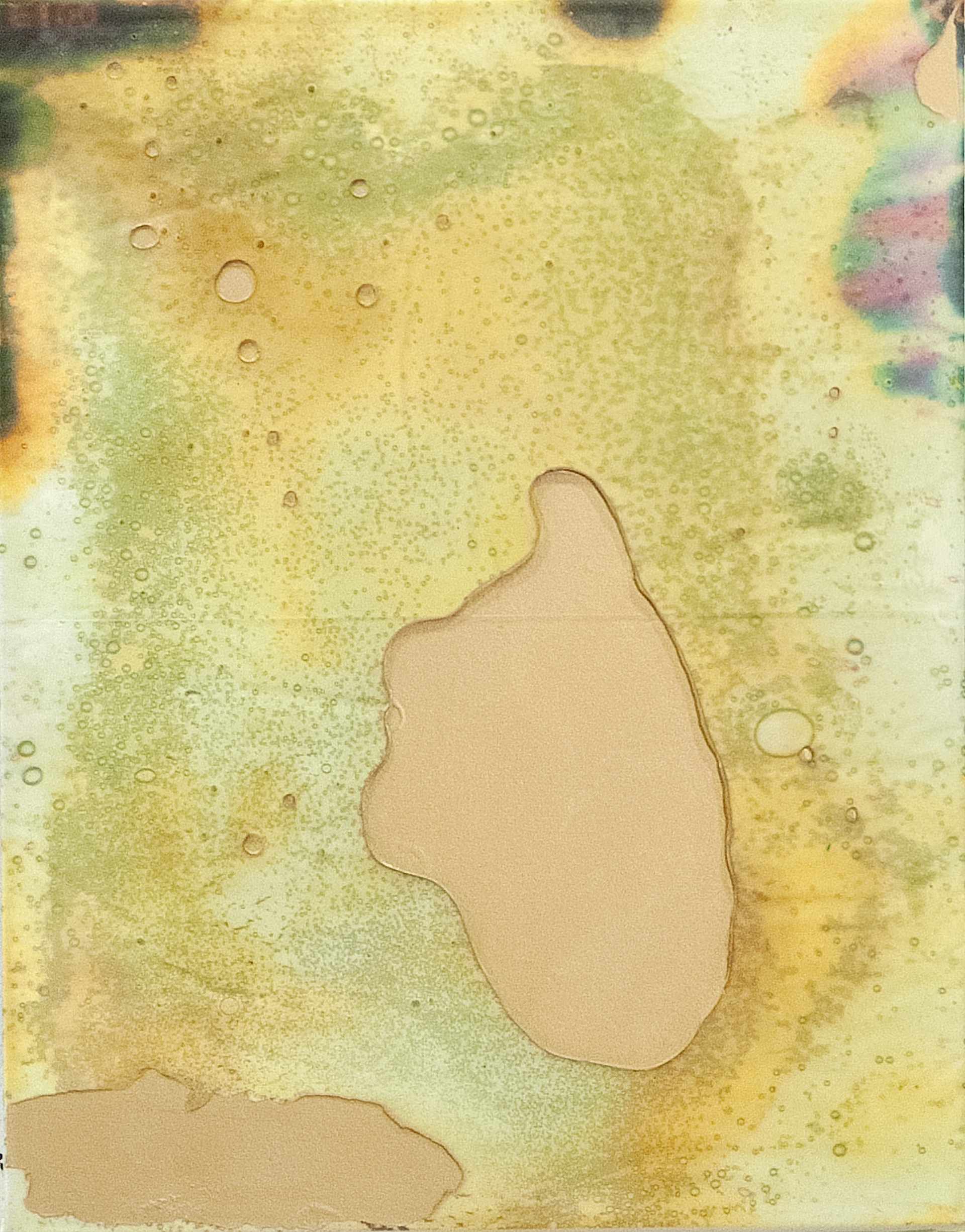 2507010 Some Month Some Day, 2025, Collage of Pigmented Dye-Printed Photo Paper on Canvas followed by Acrylic Paint and Synthetic Resin(Epoxy), 53 x 41.5 x 4cm