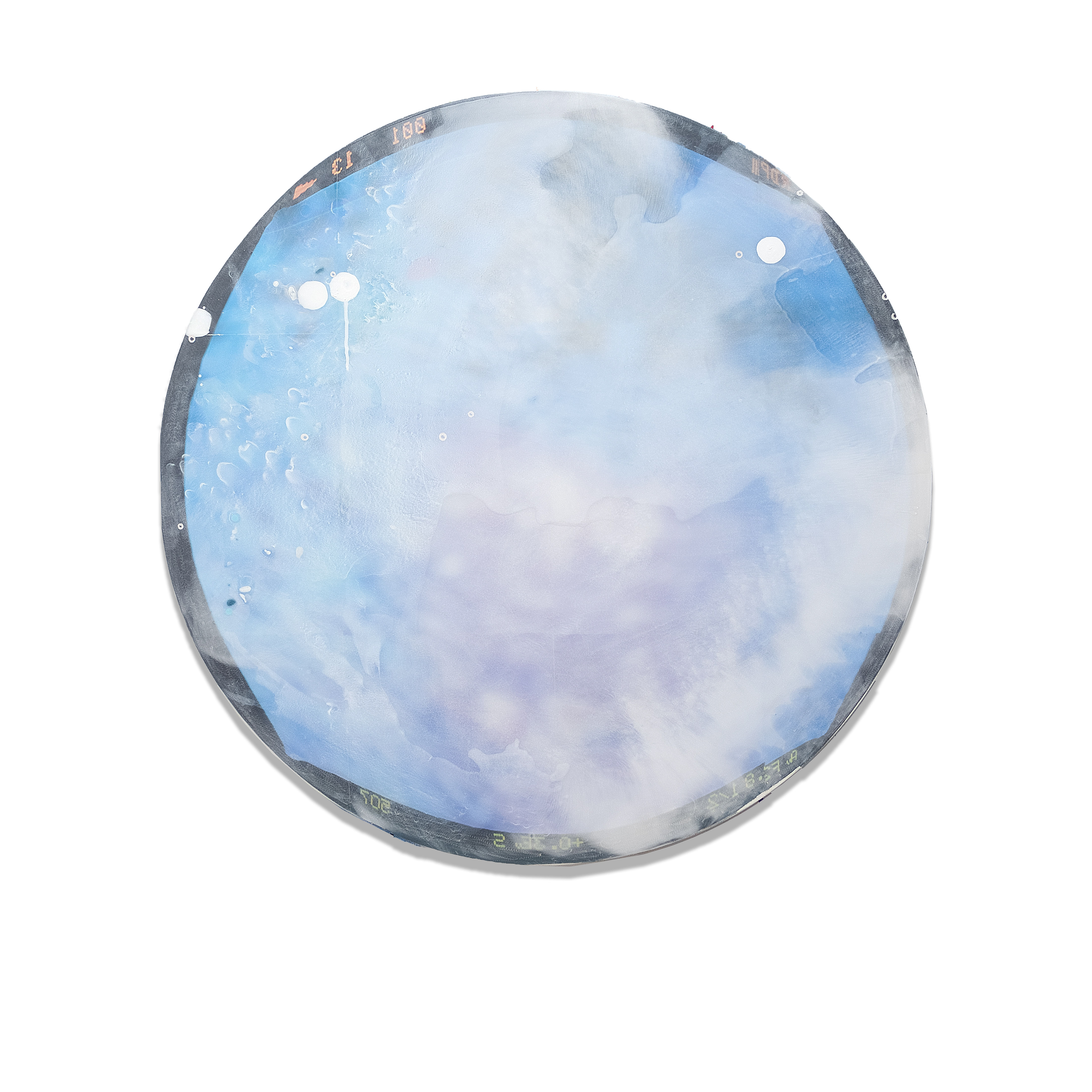 2402001 Behind the Veil, 2024, Mixed Media on Canvas, Dia. 110cm