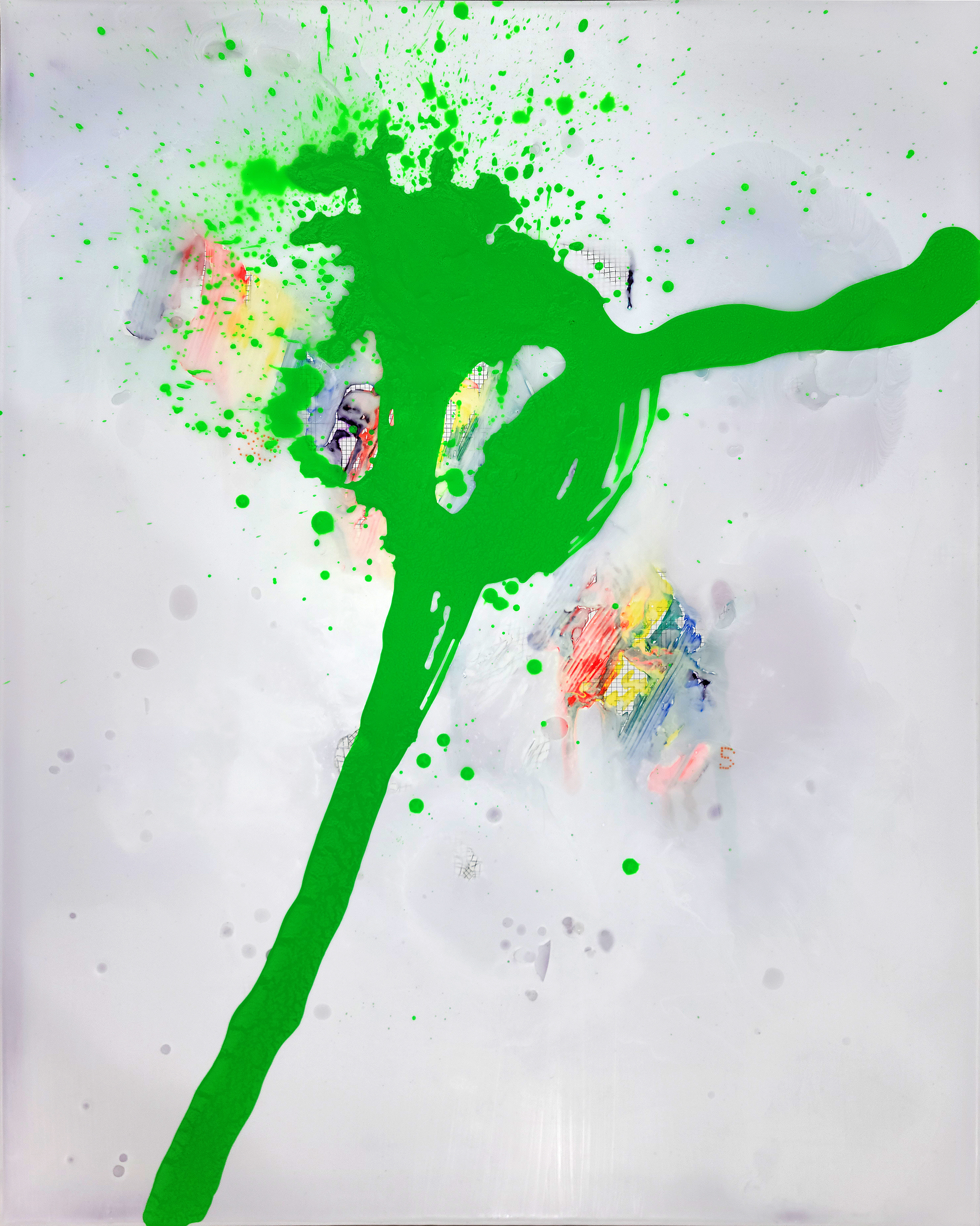 2302001 Stuffed Moments, 2023, Pencil, Acrylic, Epoxy Resin, Modeling Paste on Pigment Printed Matt Canvas, 100 x 80 x 4cm