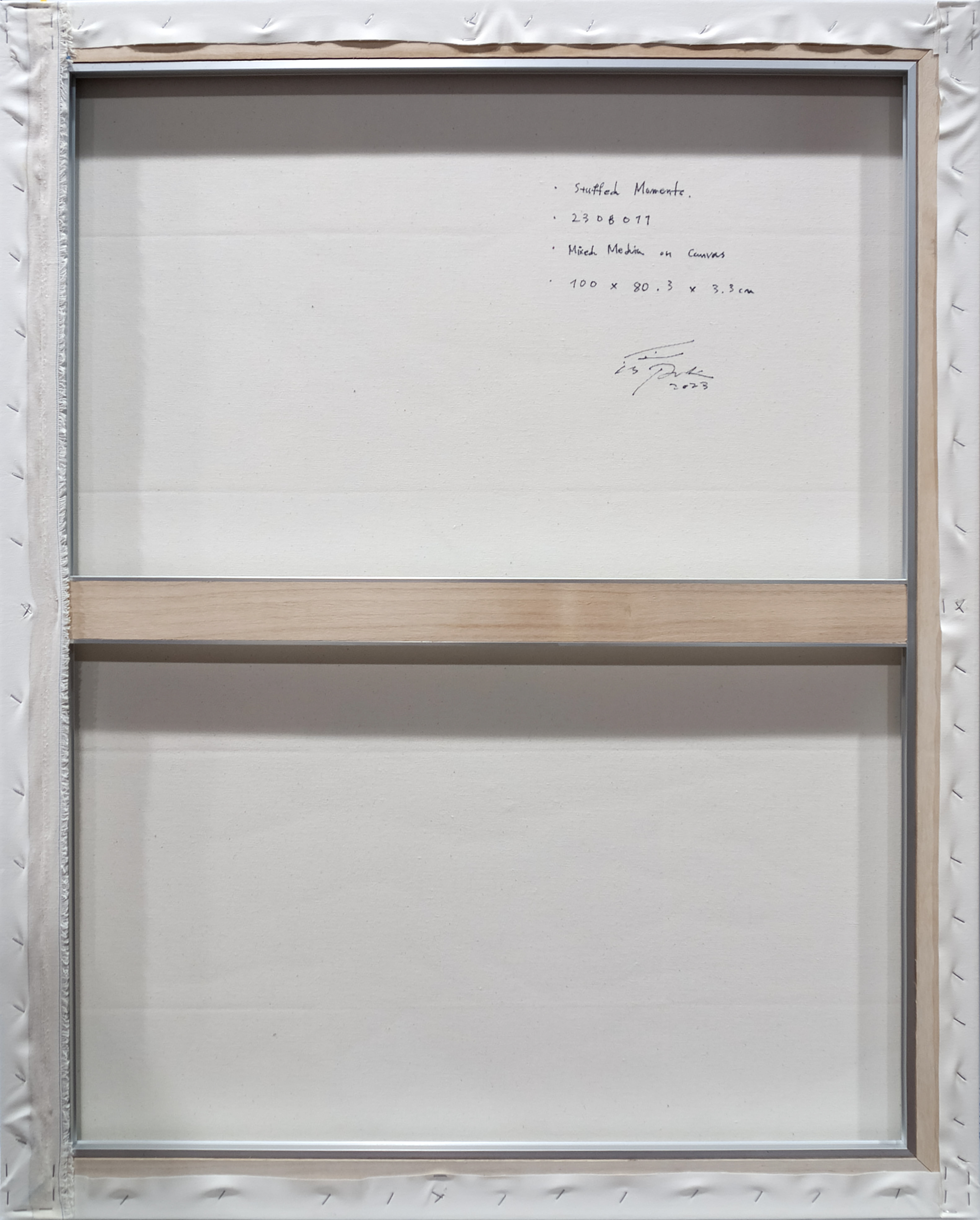 2308012 Stuffed Moments, 2023, Mixed Media on Canvas, 100 x 80.3 x 3.5cm