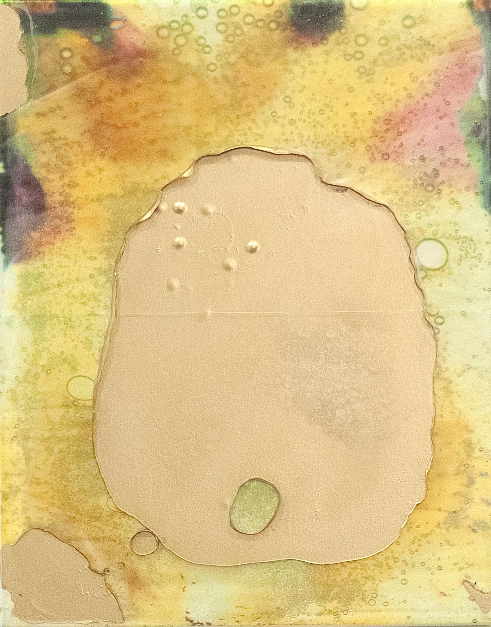 2507009 Some Month Some Day, 2025, Collage of Pigmented Dye-Printed Photo Paper on Canvas followed by Acrylic Paint and Synthetic Resin(Epoxy), 53 x 41.5 x 4cm