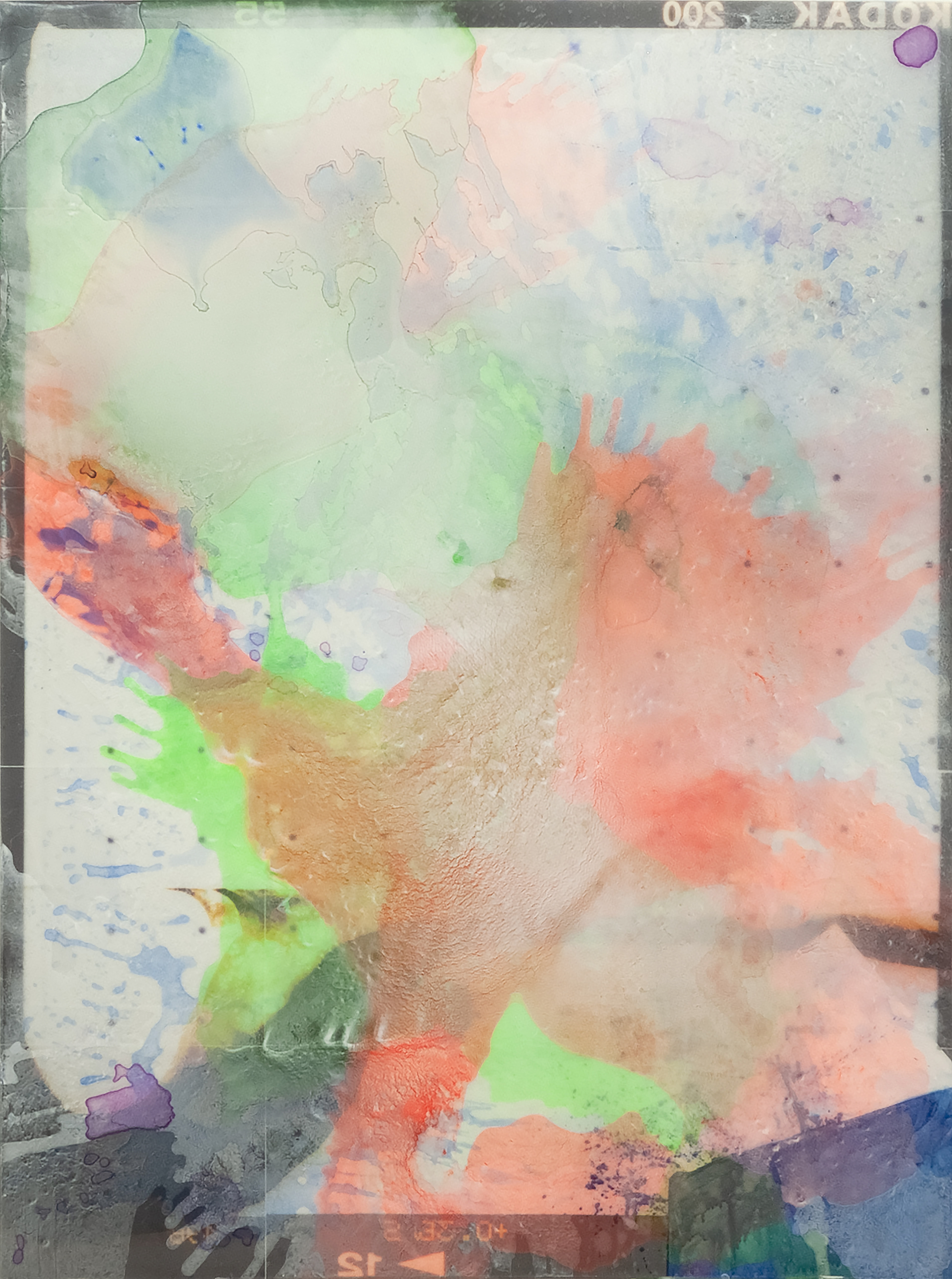 2305002 Broken RGB, 2023, Acrylic, Epoxy Resin, Pigment Printed Papers on Canvas, 130.3 x 97 x 4cm
