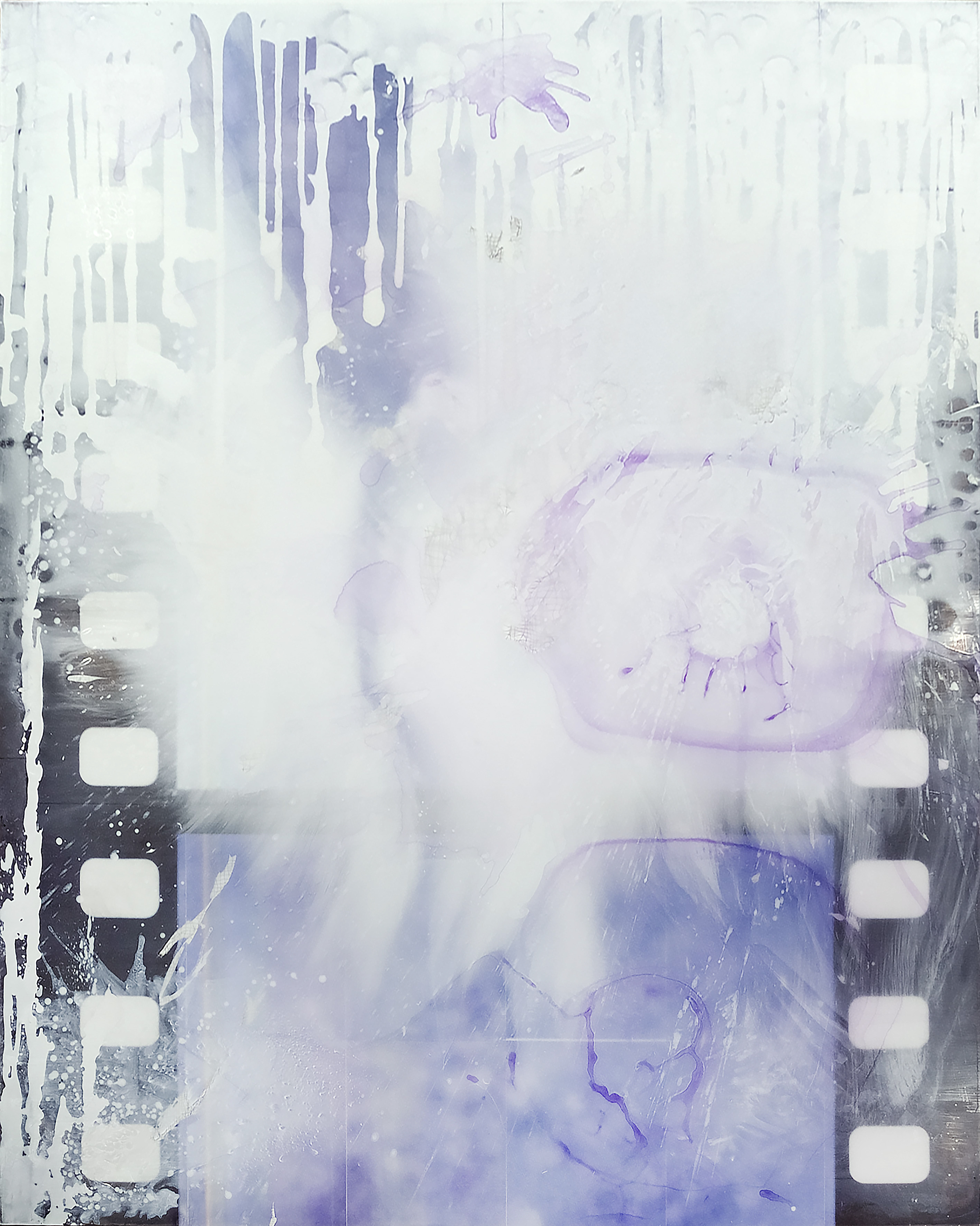 2304001 Stuffed Moments, 2023, Pencil, Acrylic, Epoxy Resin, Modeling Paste over Pigment Printed Papers on Canvas, 227 x 181 x 4cm