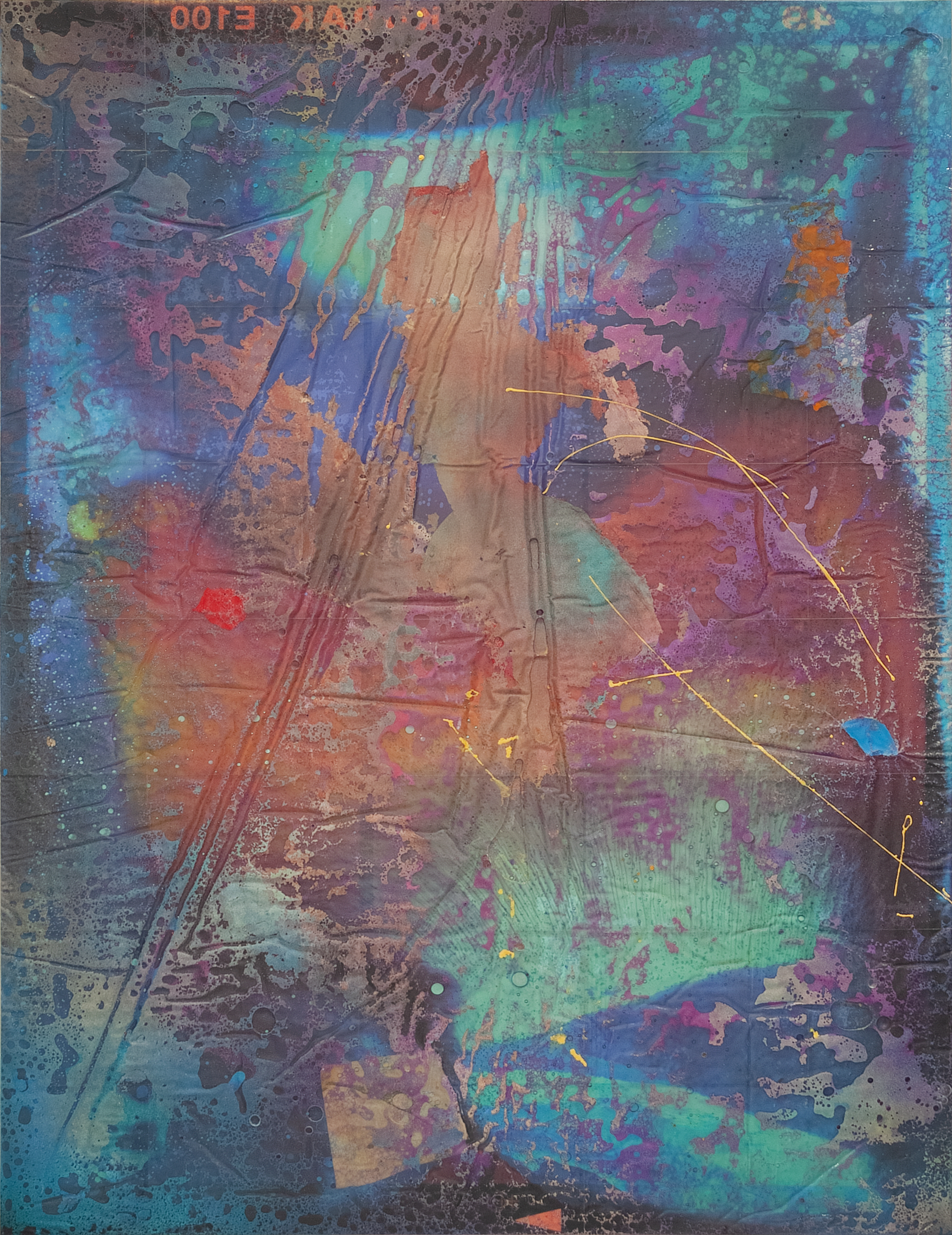 2502003 After One Year, 2025, Acrylic, Epoxy Resin over Pigment Printed Paper on Canvas, 162.2 x 125 x 4cm