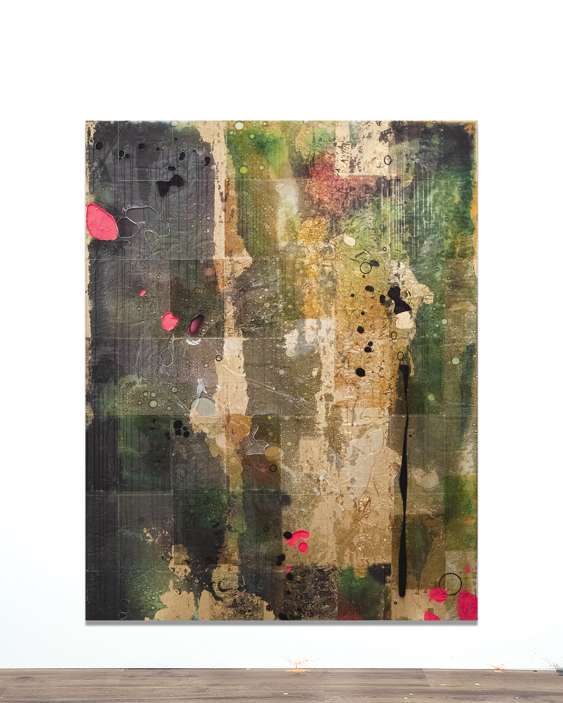 2508001 Chorus, 2025, Collage of Pigmented Dye-Printed Photo Paper on Canvas followed by Acrylic Paint and Synthetic Resin(Epoxy), 193.9 x 152 x 4cm