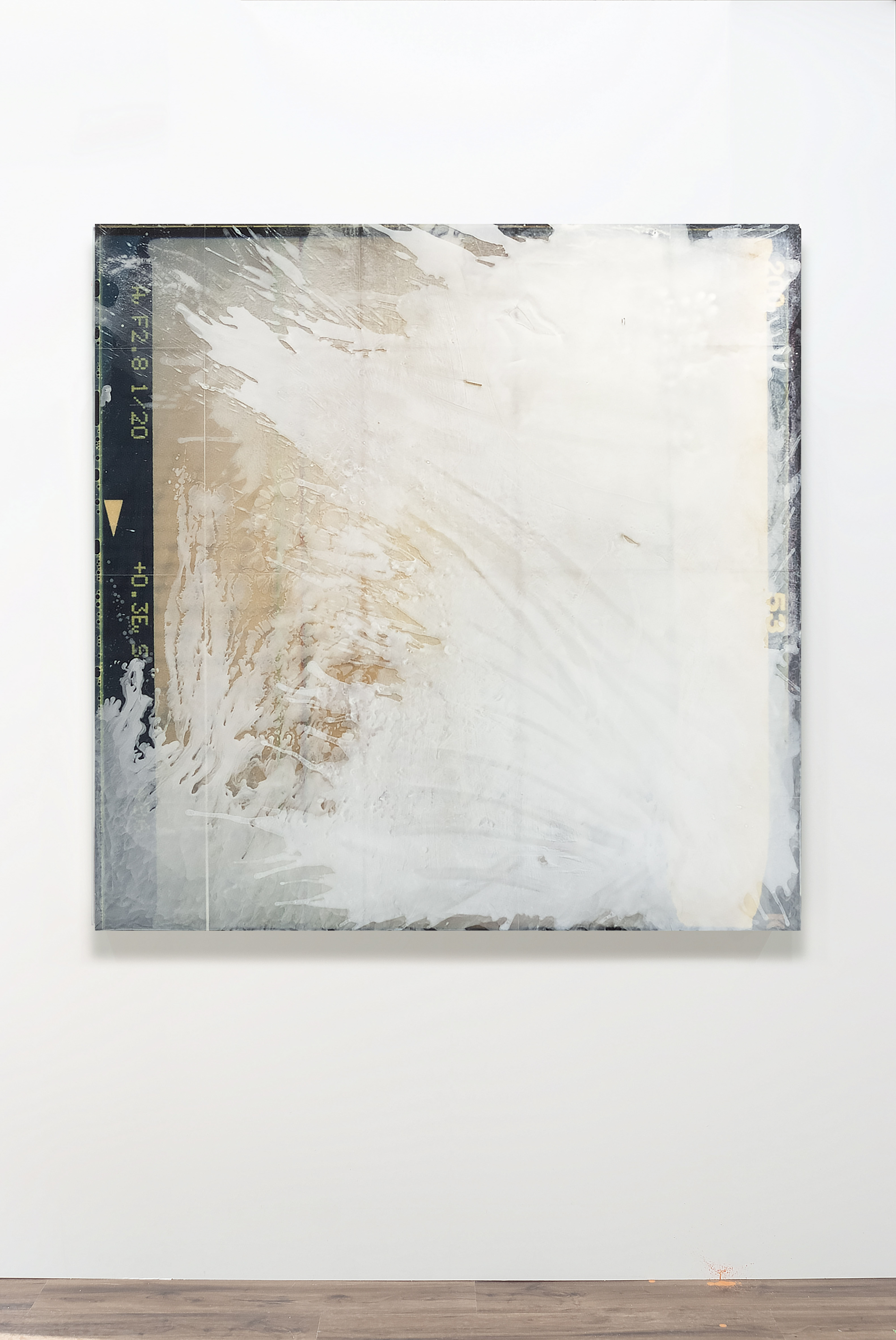 2304002 Behind the veil, 2023, Acrylic, Epoxy Resin, Pigment Printed Papers on Canvas, 130 x 130 x 4cm