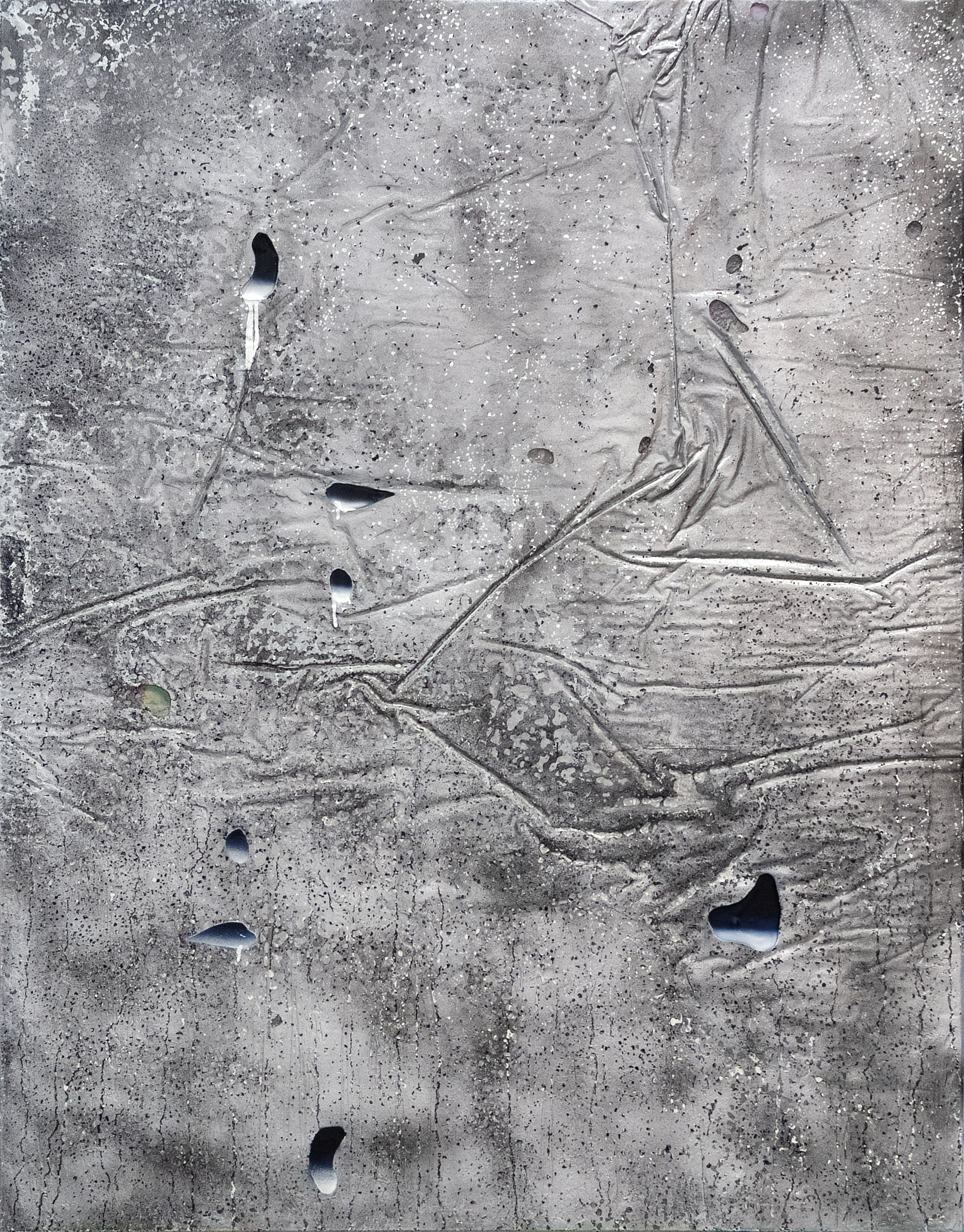 2509002 Branch Layout, 2025, Collage of Pigmented Dye-Printed Photo Paper on Canvas followed by Acrylic Paint and Synthetic Resin(Epoxy), 130.3 x 102 x 4cm