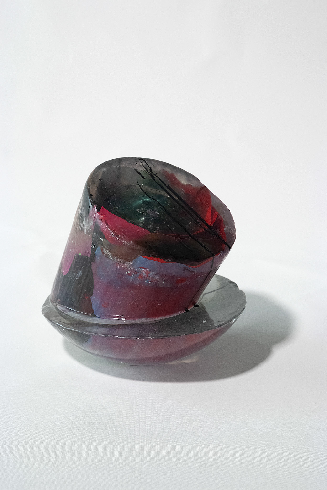 2511003 The Weight of Contextlessness(B), 2025, Synthetic Resin(Epoxy), Residues of Canvas Works, ca. 25(h.) x 25(w.) x 25(d.)cm