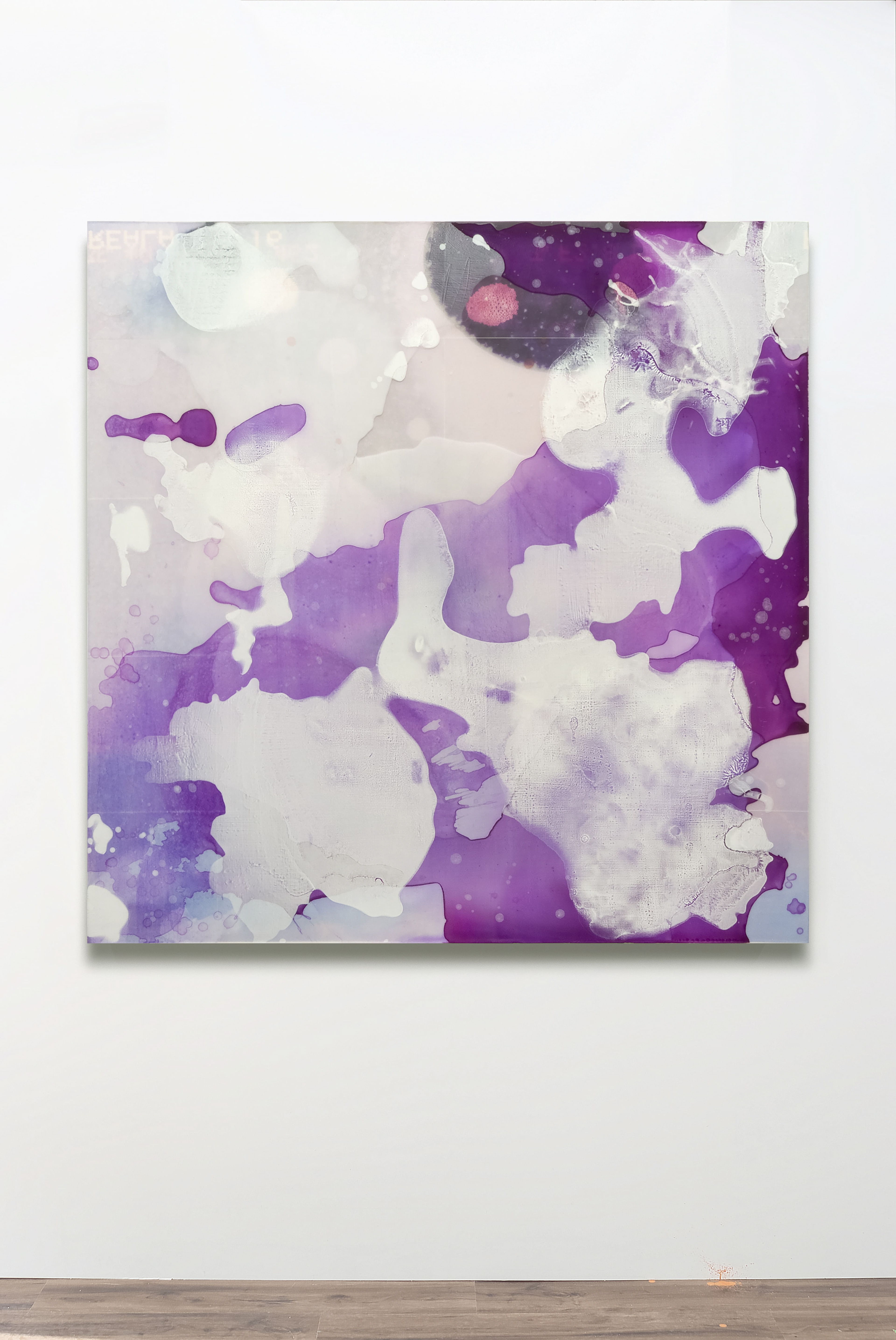 2305001 Behind the veil, 2023, Acrylic, Epoxy Resin, Pigment Printed Papers on Canvas, 130 x 130 x 4cm