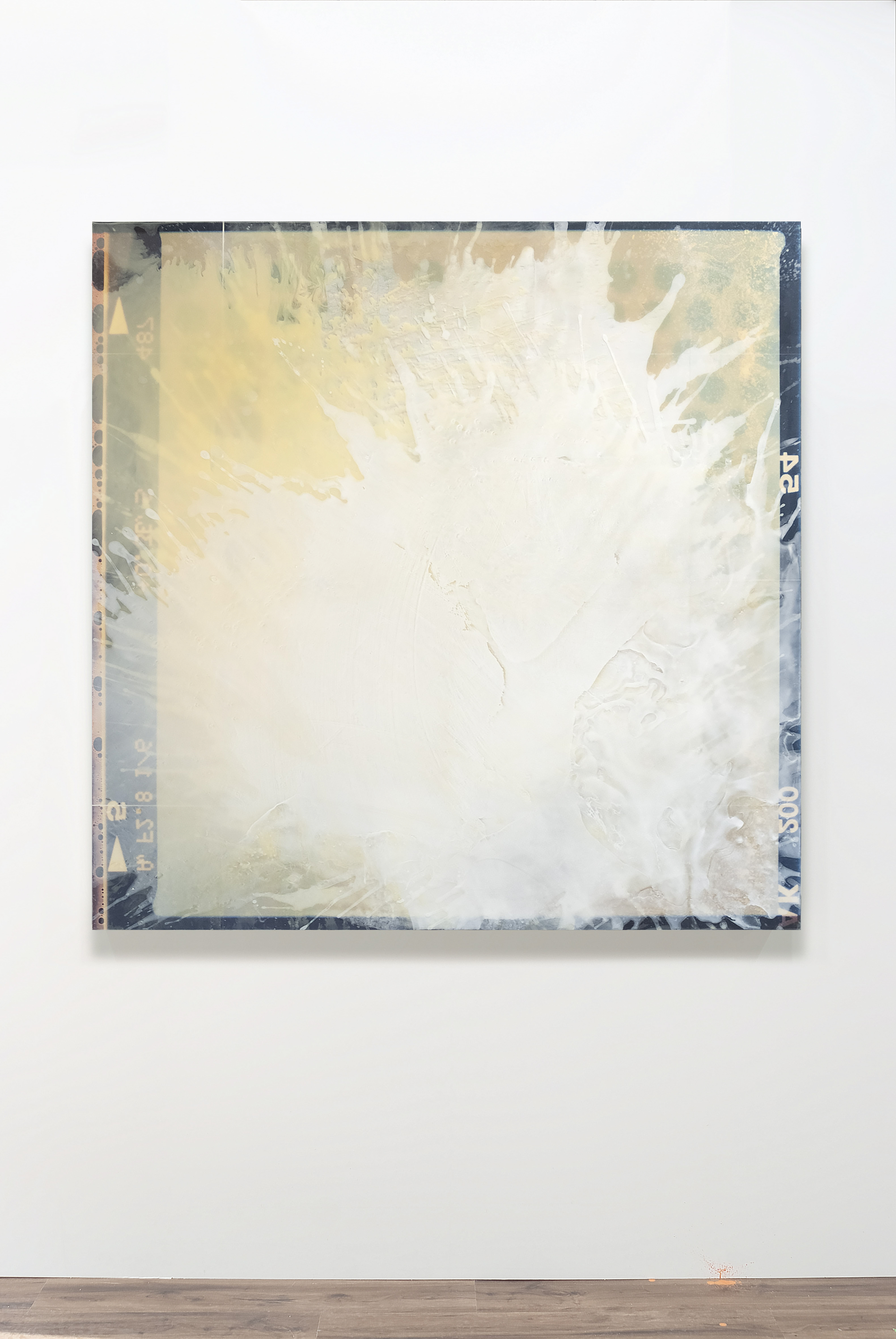 2304003 Behind the veil, 2023, Acrylic, Epoxy Resin, Pigment Printed Papers on Canvas, 130 x 130 x 4cm