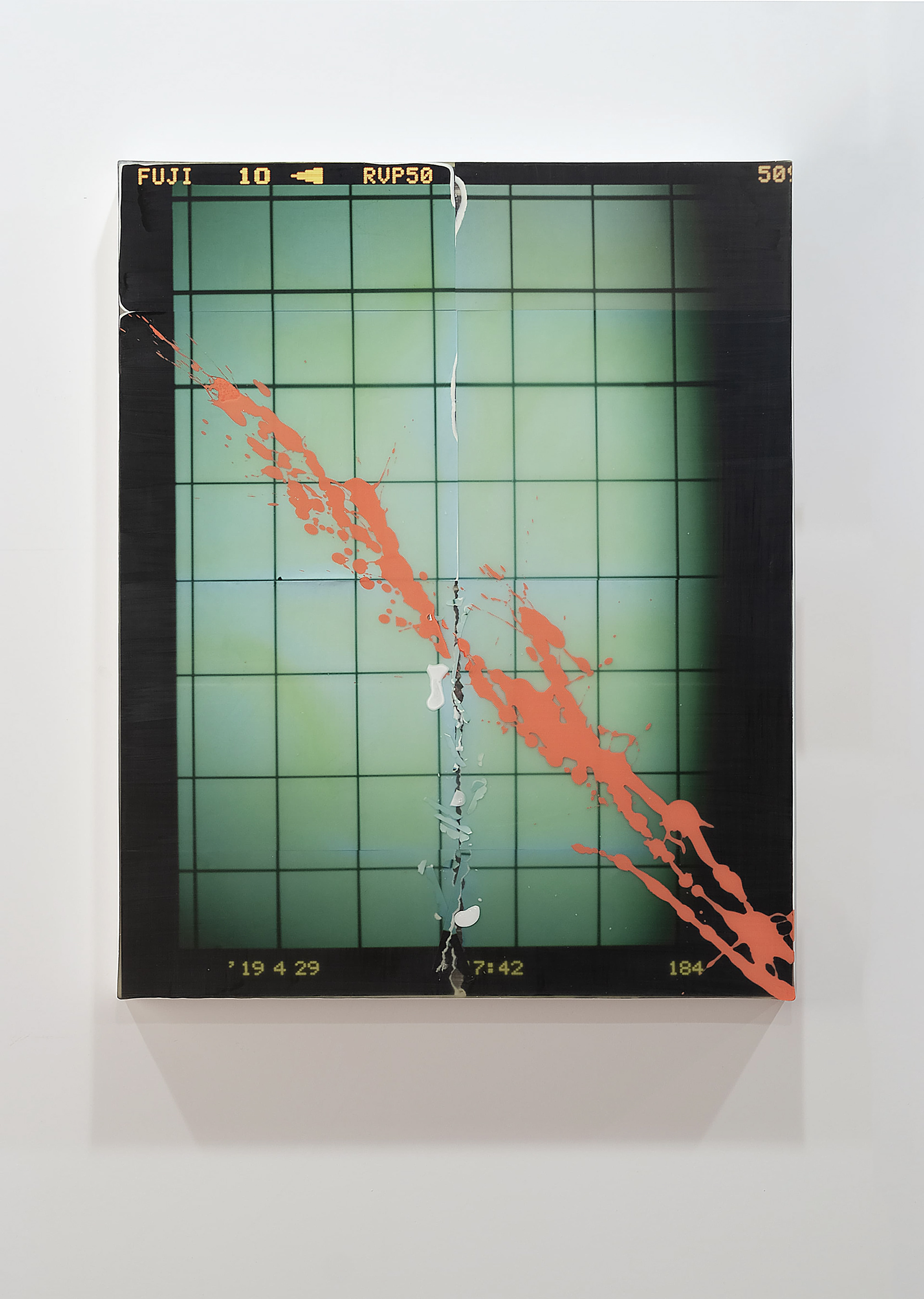 2302002 Stuffed Moments, 2023, Acrylic, Epoxy Resin, Pigment Printed Papers on Canvas, 100 x 80 x 4cm