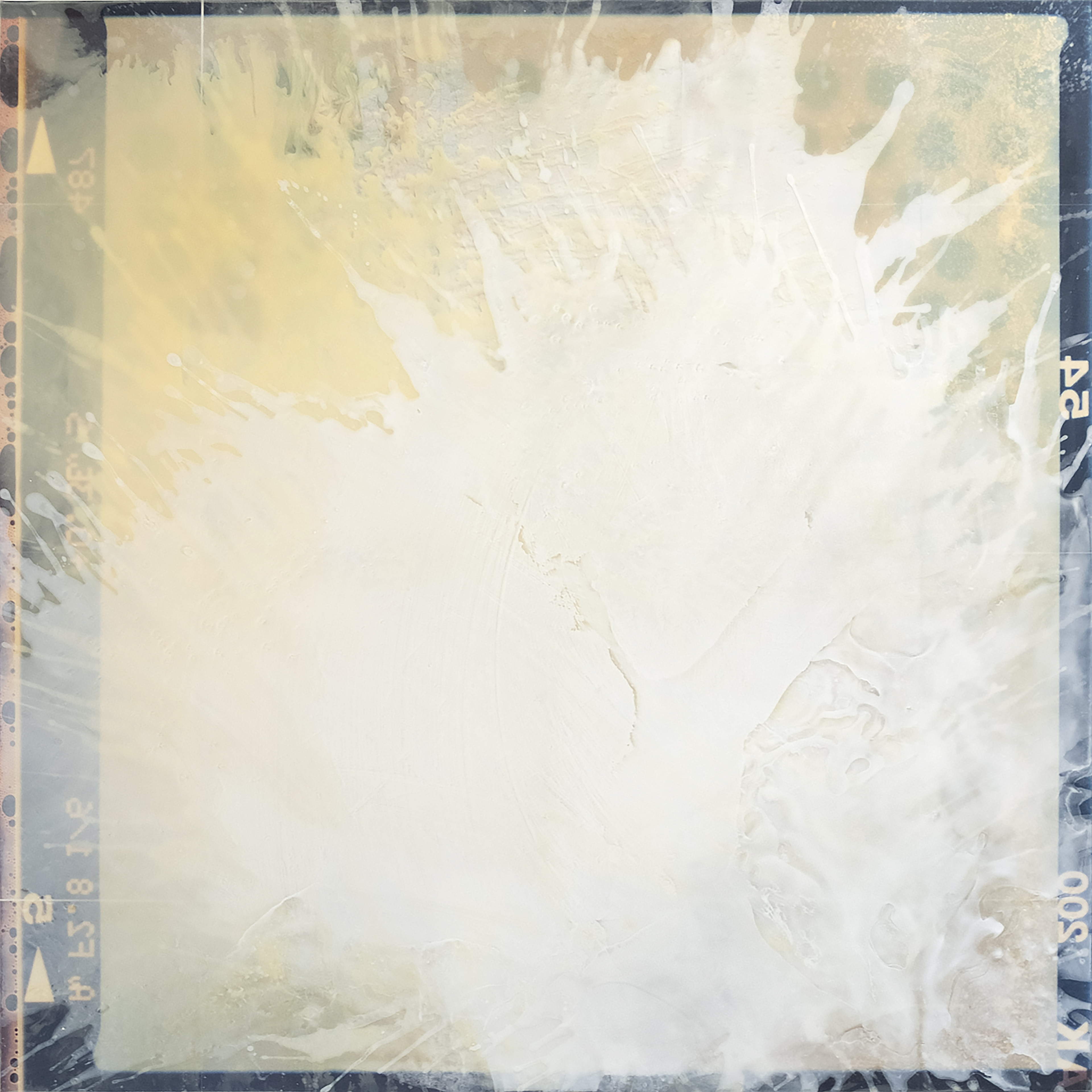 2304003 Behind the veil, 2023, Acrylic, Epoxy Resin, Pigment Printed Papers on Canvas, 130 x 130 x 4cm